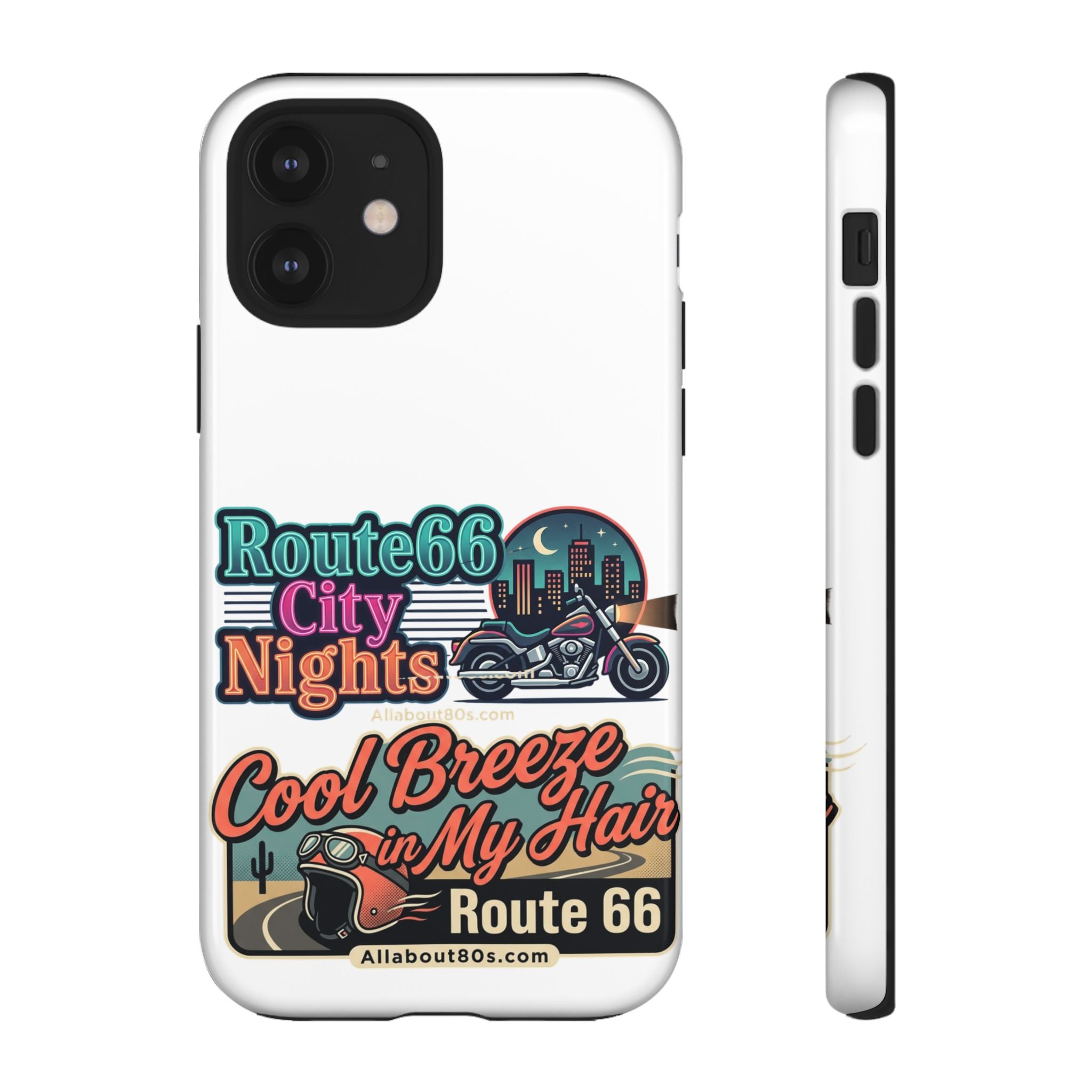 Phone Case — Route 66 City Nights Motorcycle Design