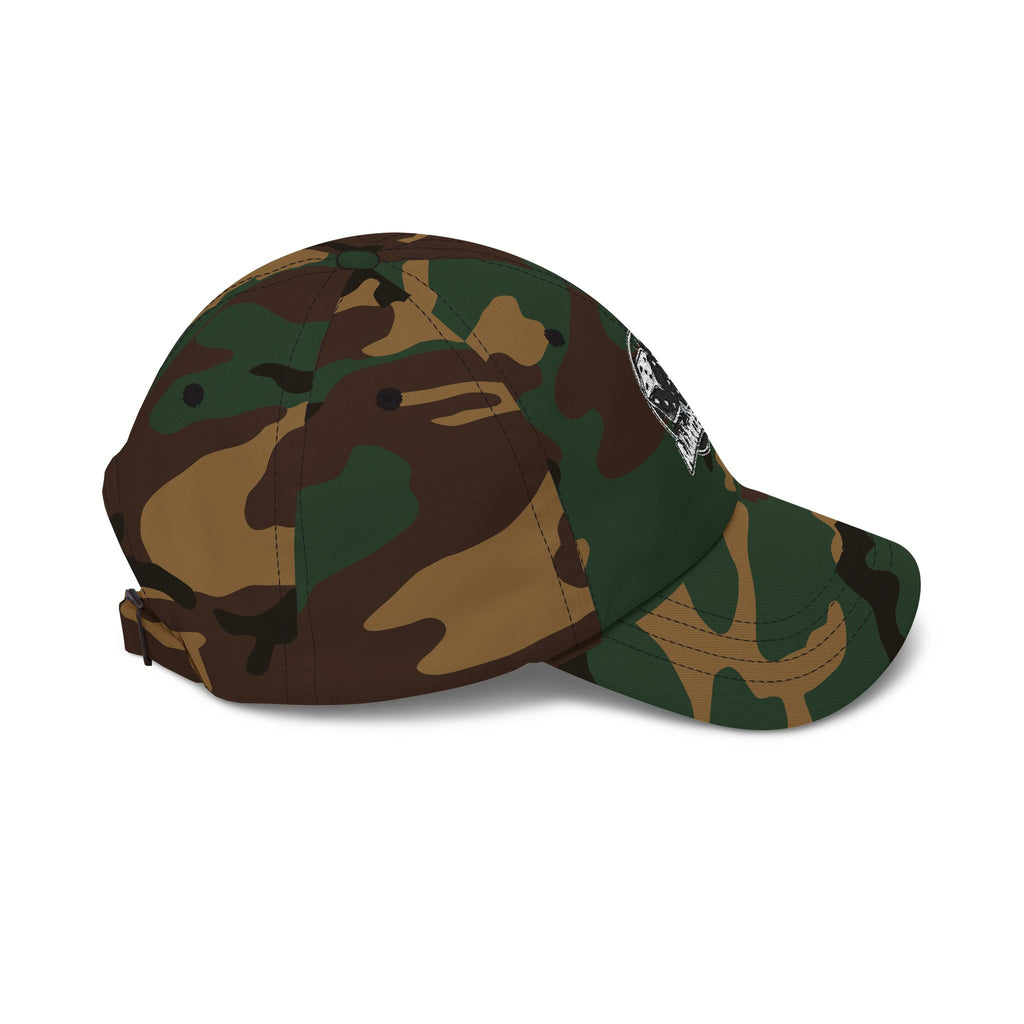 Dad Cap with Vintage Dice Skull Embroidery - Retro Gamer Trucker Hat