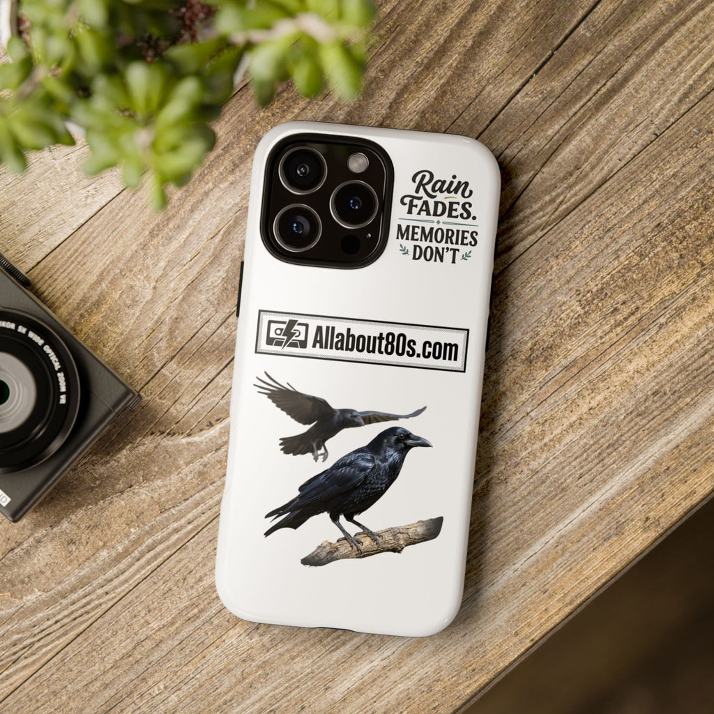 Raven Flight Phone Case — Protective iPhone Case with Black Crow Design