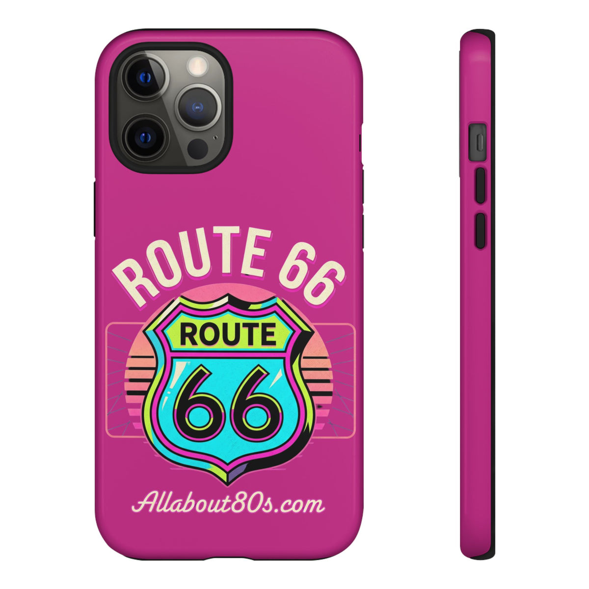 Route 66 Phone Case — Retro Neon Road Trip iPhone Cover