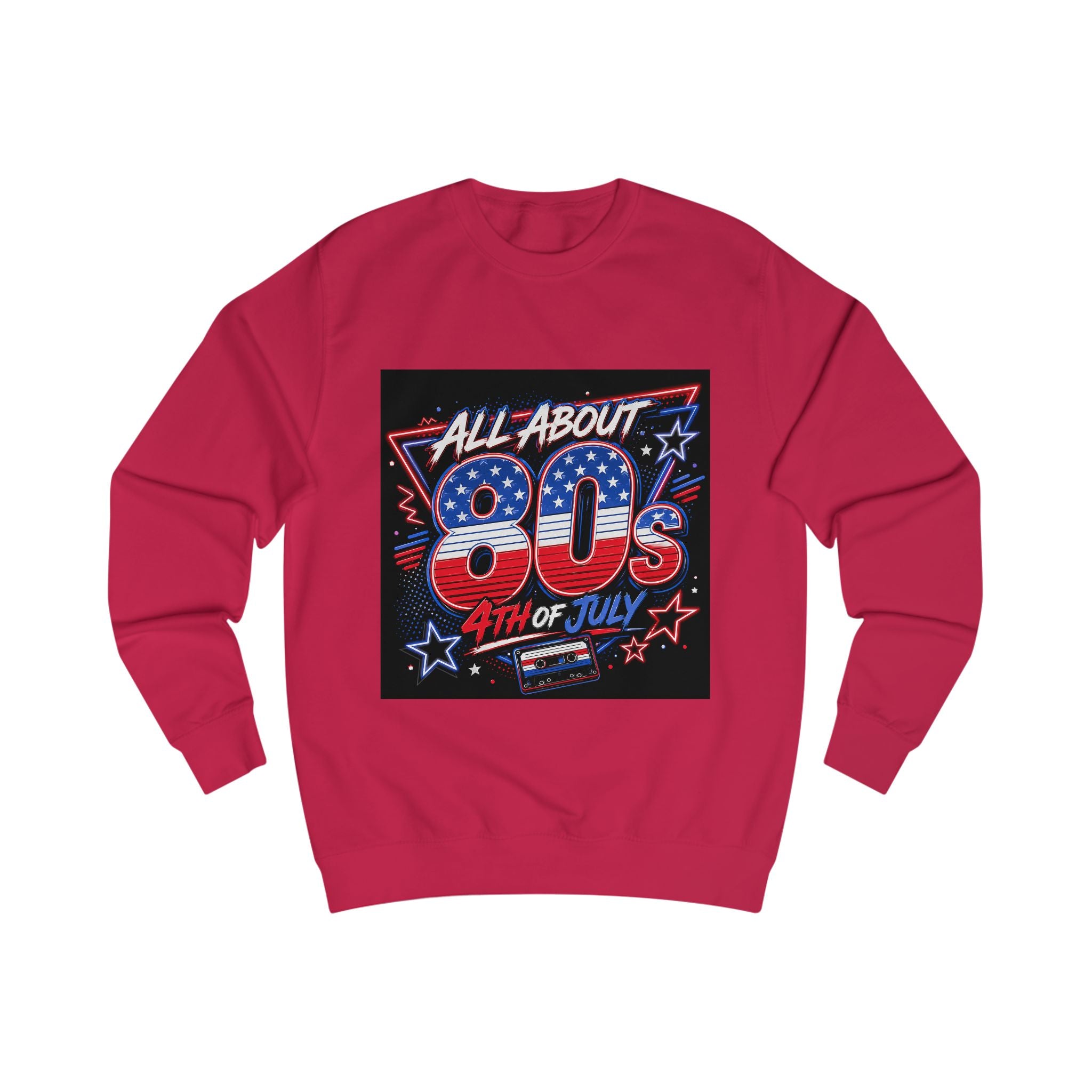 4th of July 80s Sweatshirt — All About 80s Retro Patriotic Crewneck
