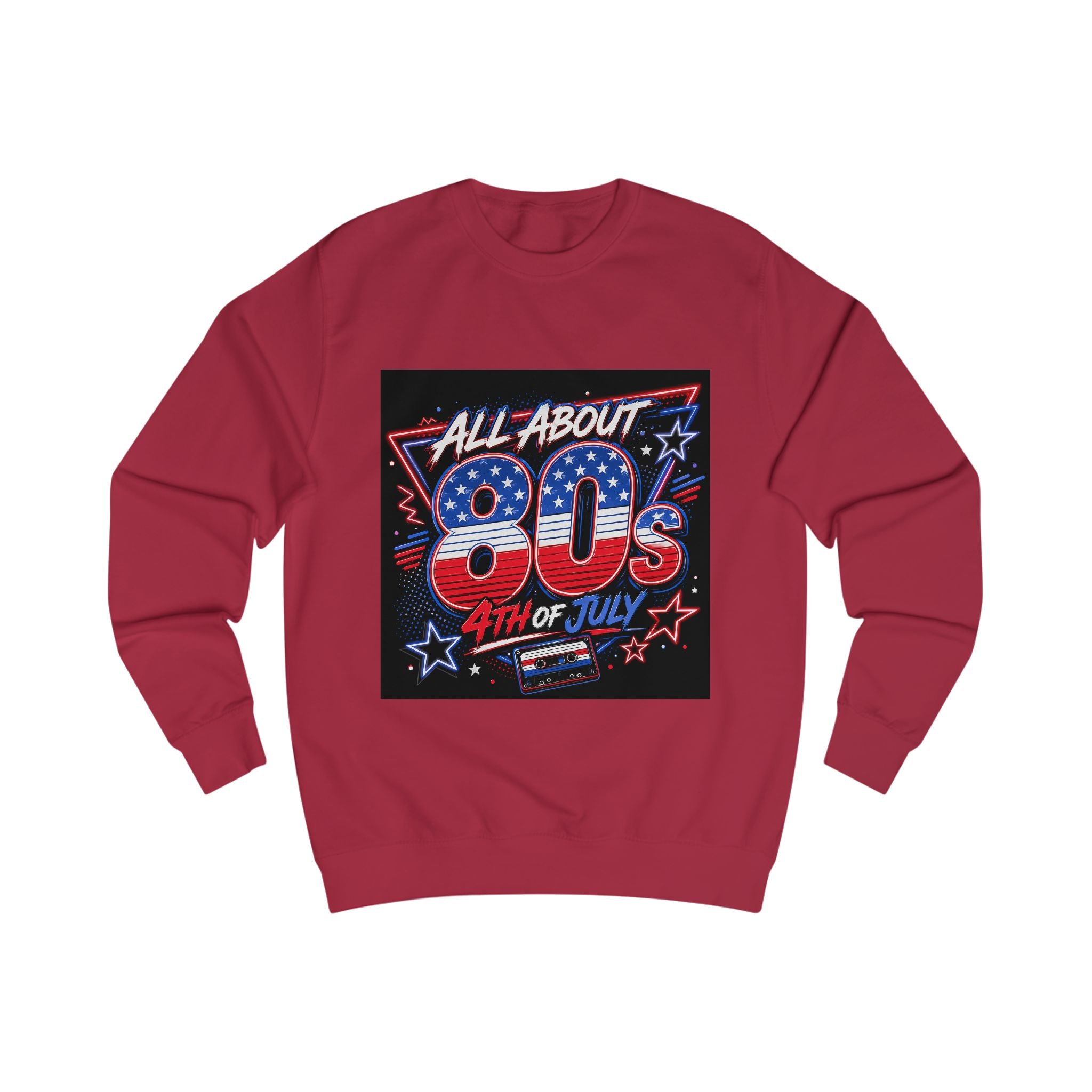 4th of July 80s Sweatshirt — All About 80s Retro Patriotic Crewneck
