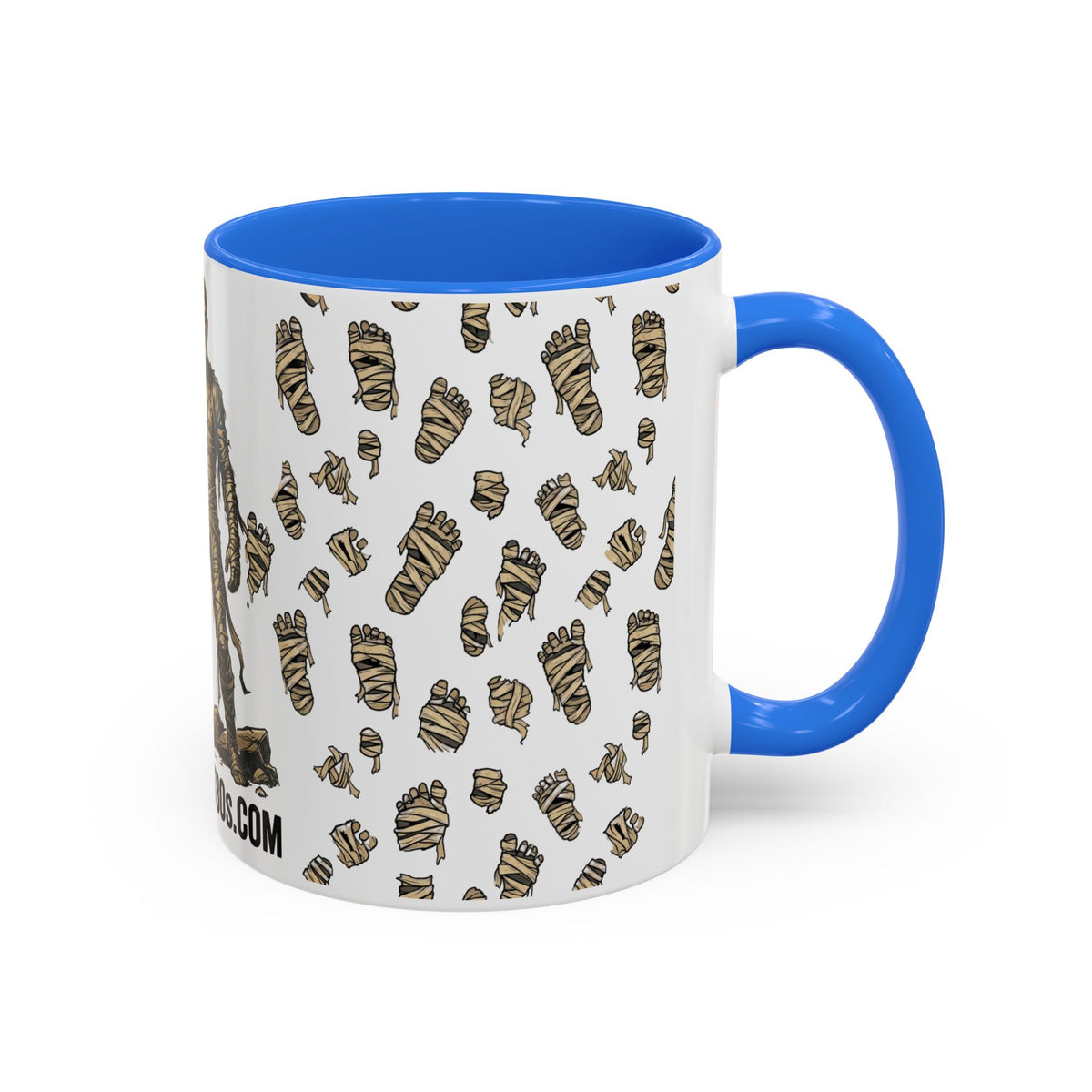Mummy Pattern Coffee Mug (11oz & 15oz) – Retro Monster Tea Cup with AllAbout80s.com Design