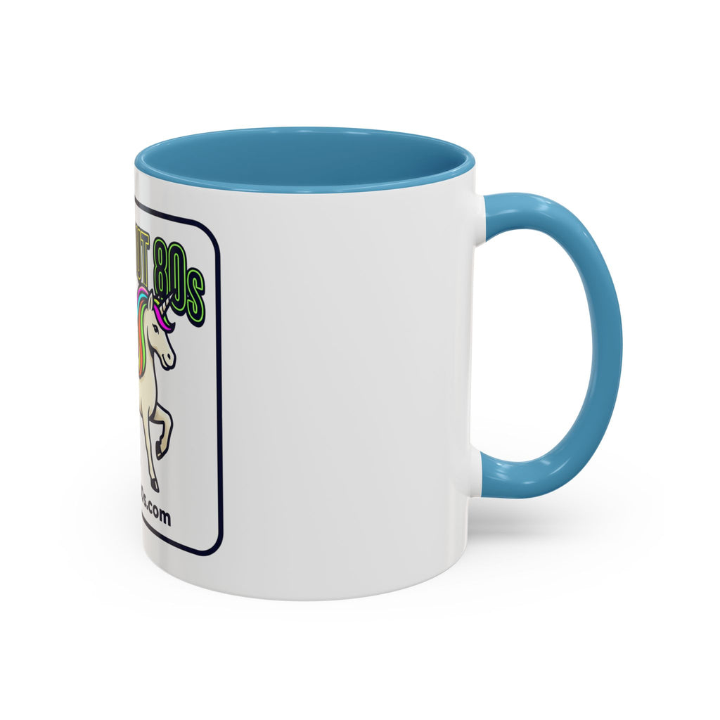 80s Unicorn Coffee Mug — Allabout80s Retro Rainbow Accent Mug (11/15oz)