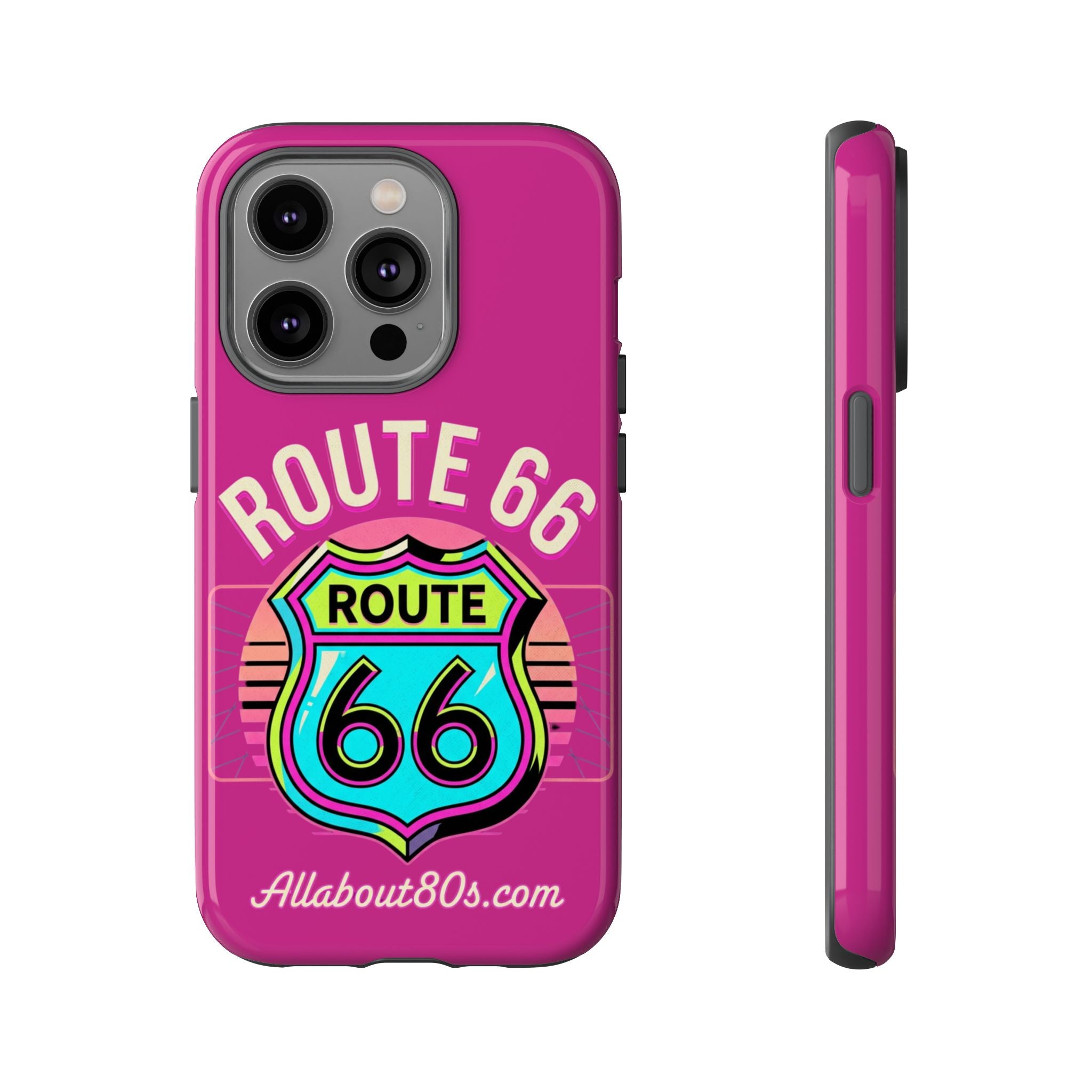 Route 66 Phone Case — Retro Neon Road Trip iPhone Cover