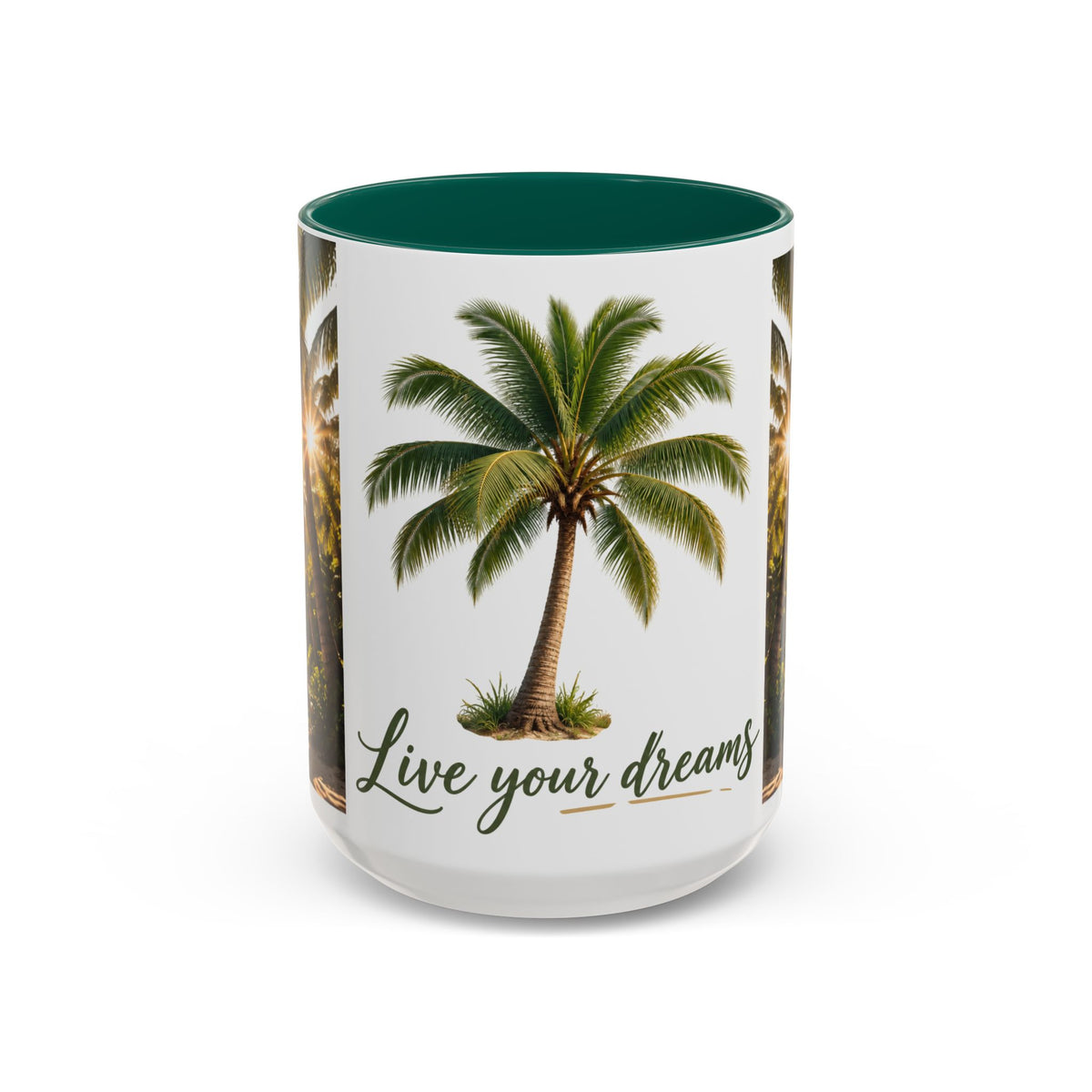 Live Your Dreams Palm Tree Mug