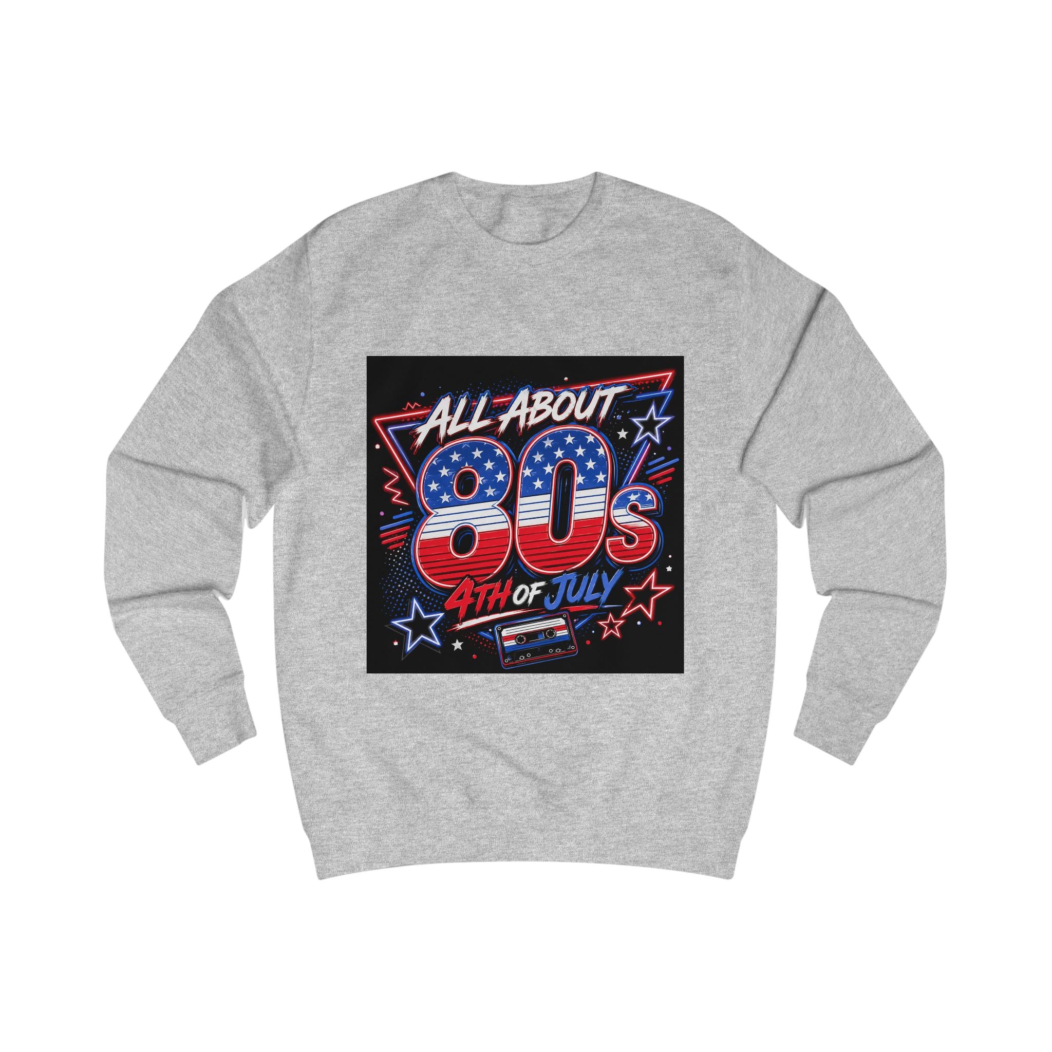 4th of July 80s Sweatshirt — All About 80s Retro Patriotic Crewneck