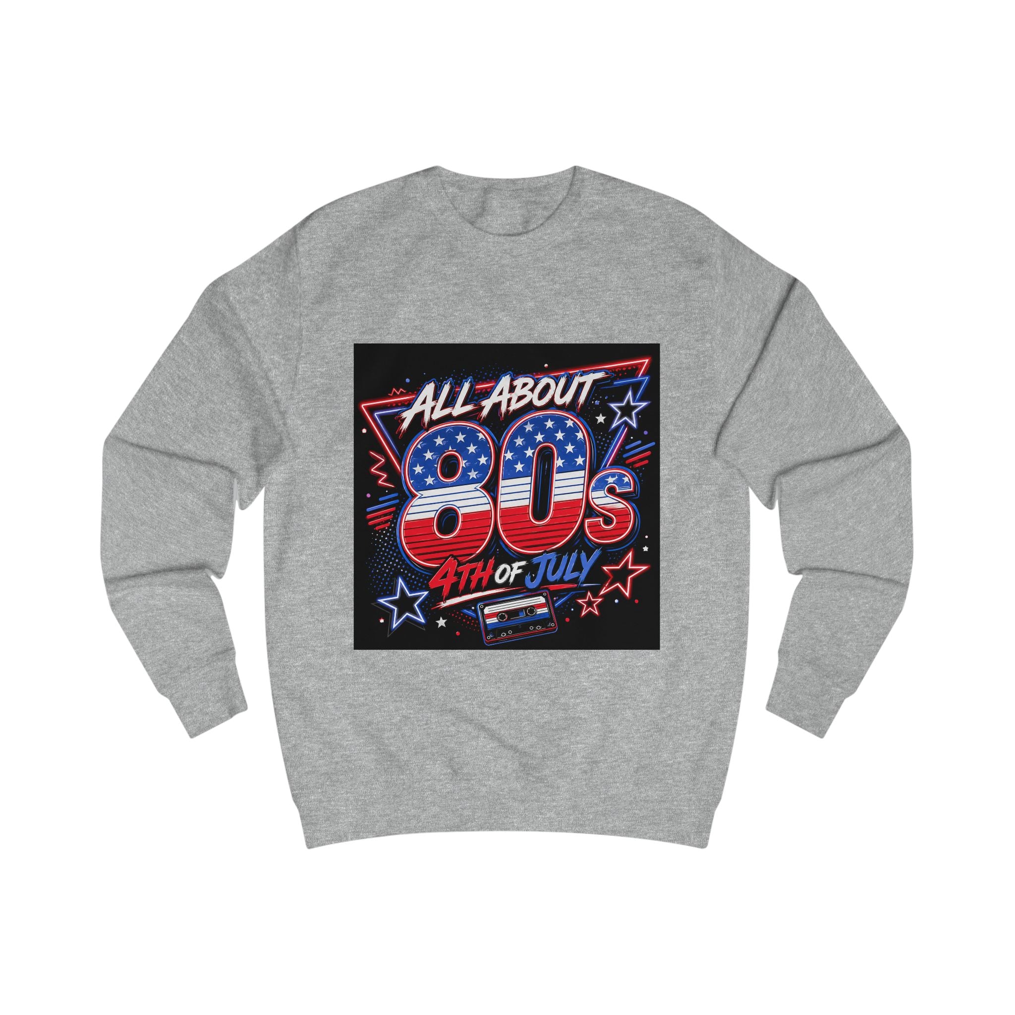 4th of July 80s Sweatshirt — All About 80s Retro Patriotic Crewneck