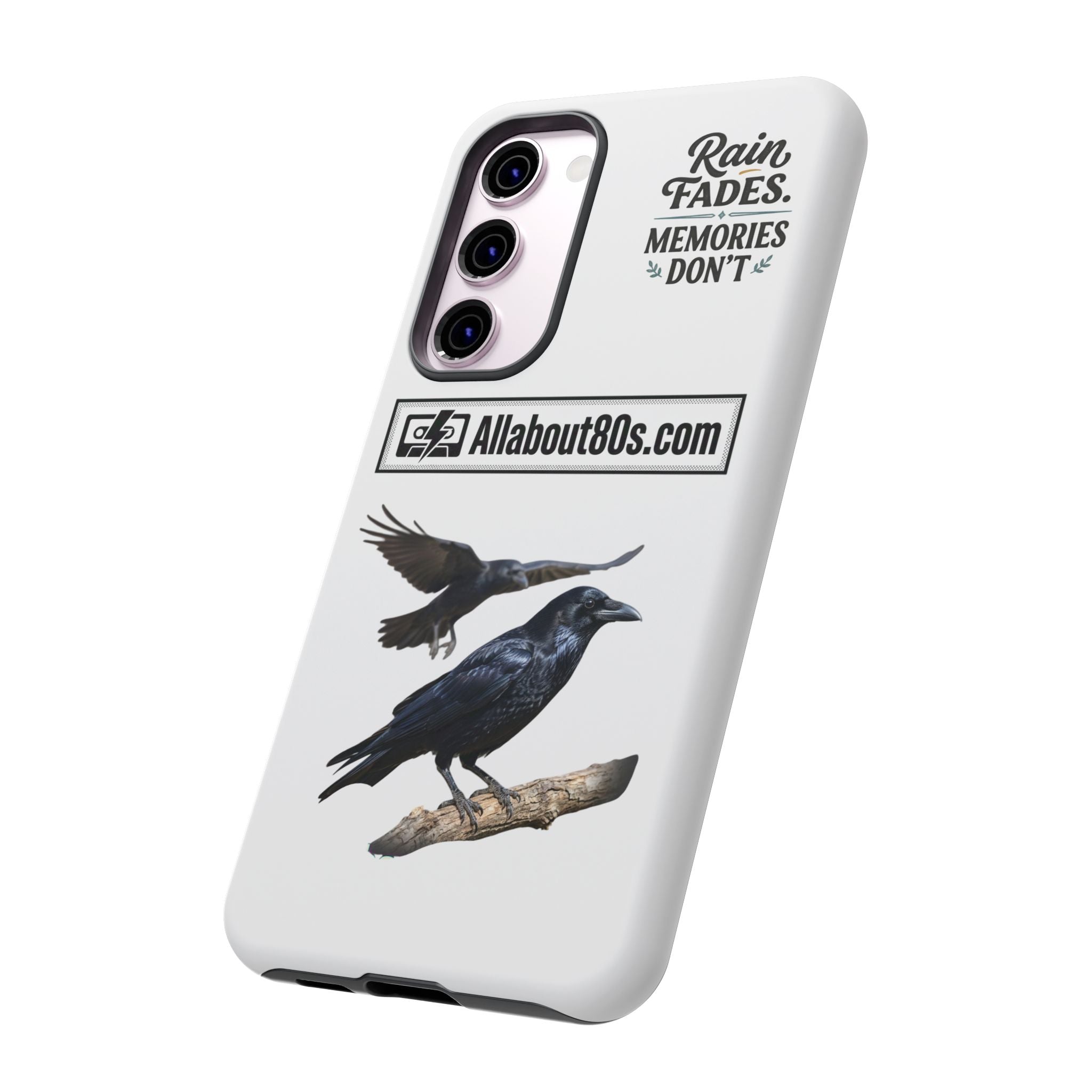 Raven Flight Phone Case — Protective iPhone Case with Black Crow Design