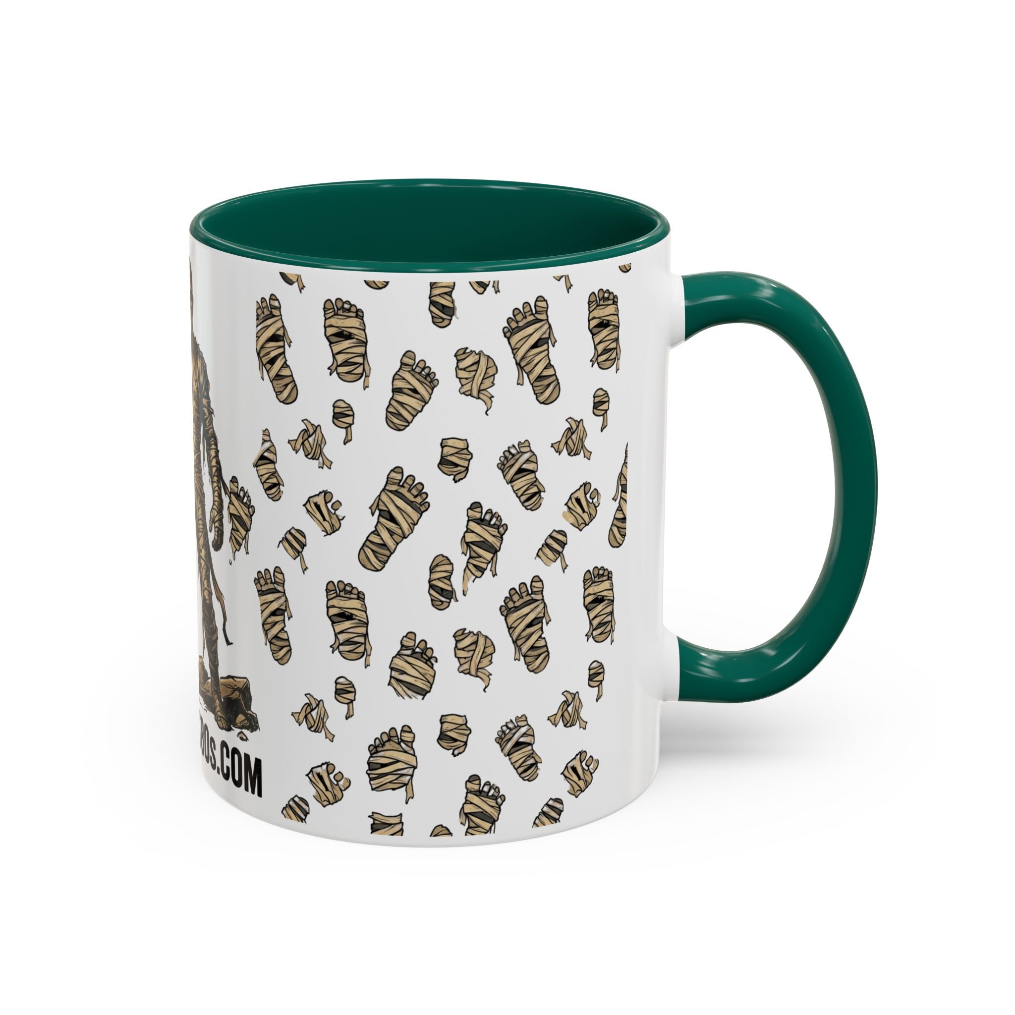 Mummy Pattern Coffee Mug (11oz & 15oz) – Retro Monster Tea Cup with AllAbout80s.com Design