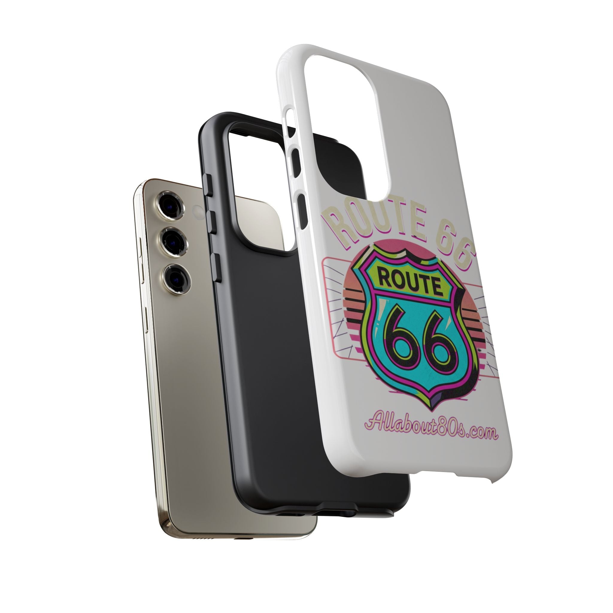 Route 66 Neon Phone Case — Retro Road Trip iPhone Cover