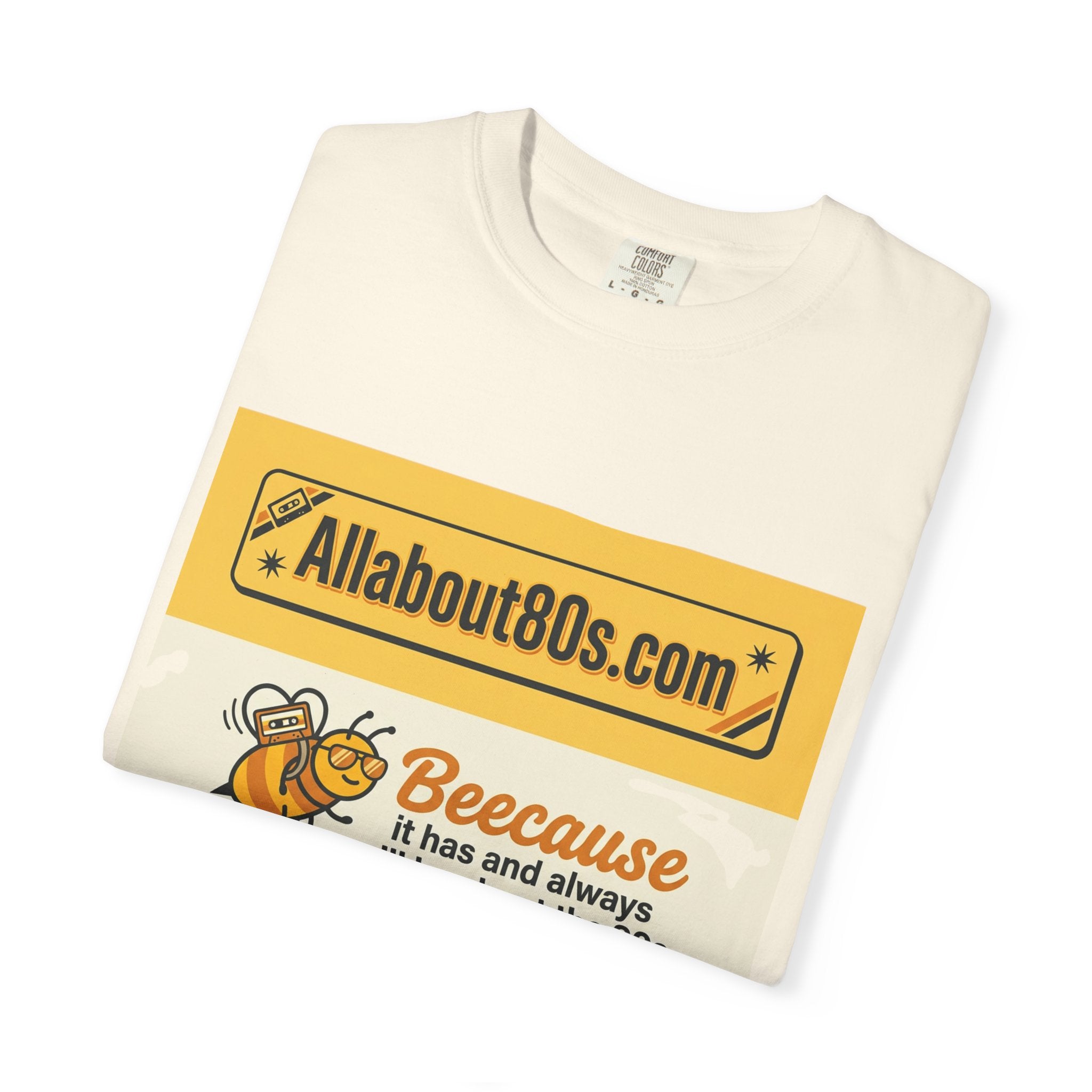 Allabout80s "Beeecause" Retro 80s Graphic T-Shirt