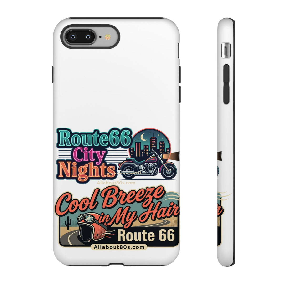 Phone Case — Route 66 City Nights Motorcycle Design