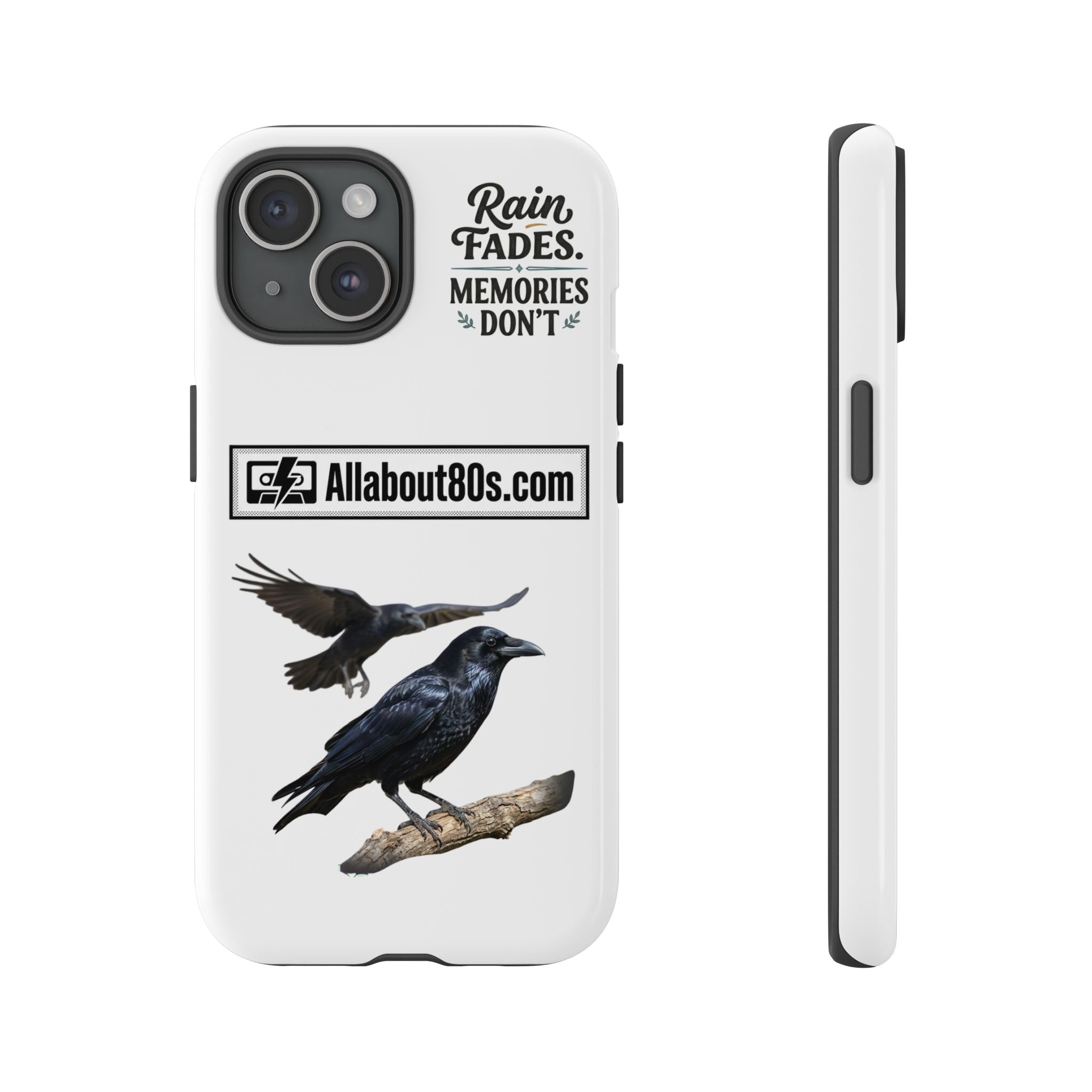 Raven Flight Phone Case — Protective iPhone Case with Black Crow Design
