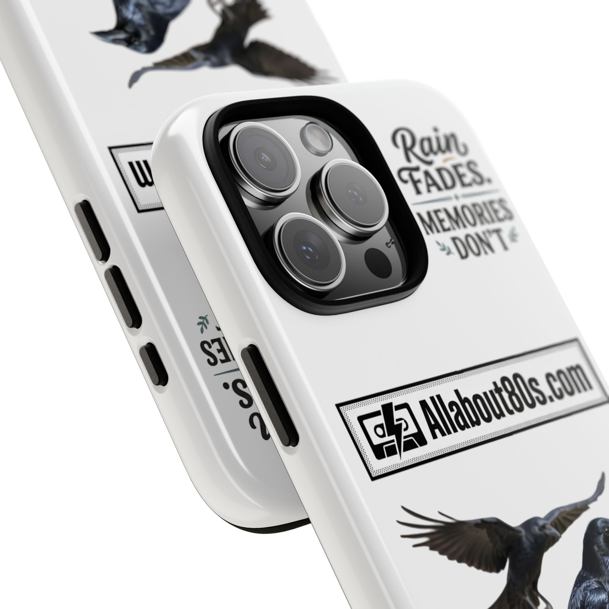 Raven Flight Phone Case — Protective iPhone Case with Black Crow Design
