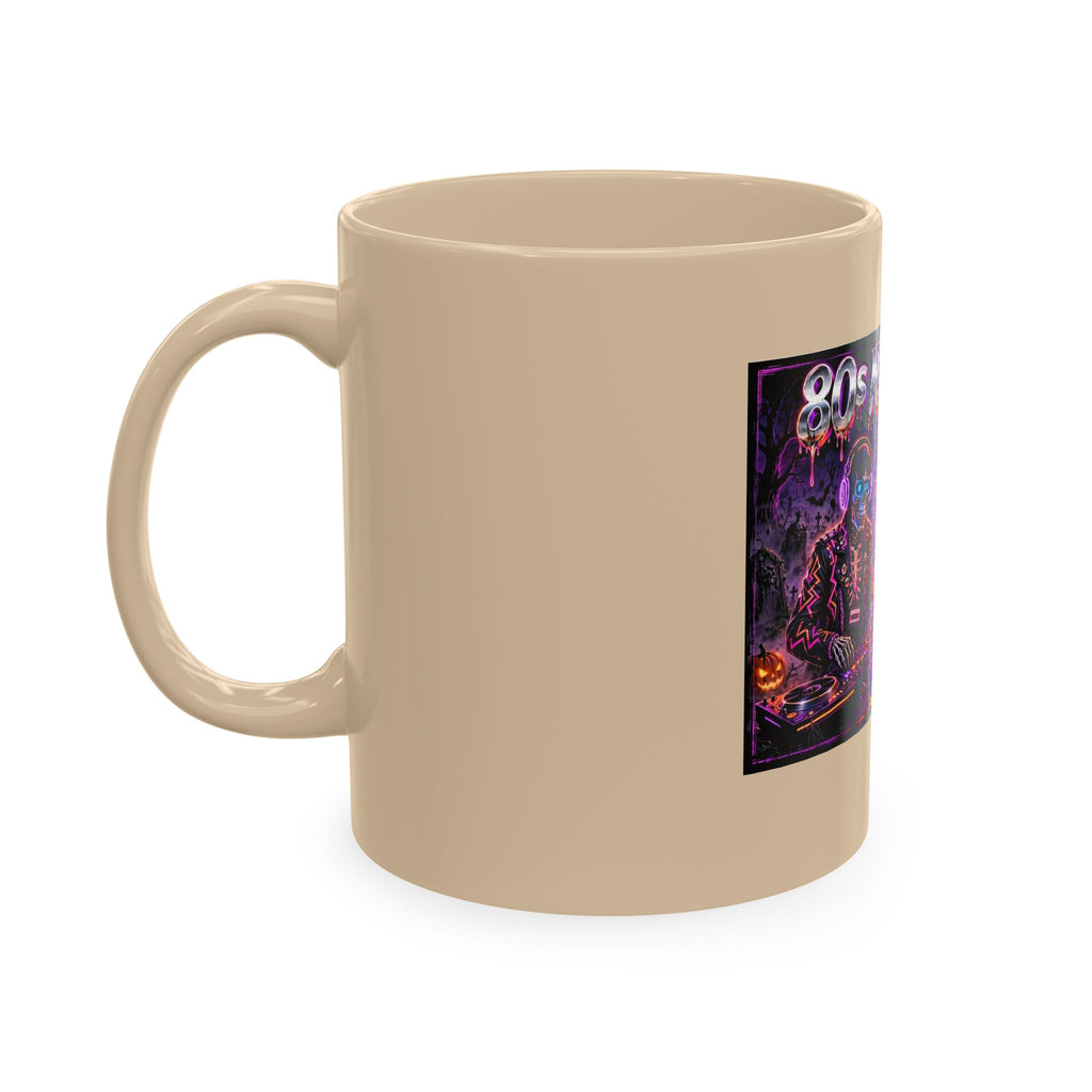 Halloween Nightmares Ceramic Mug – 80s Horror Retro Pumpkin Witch Coffee Cup