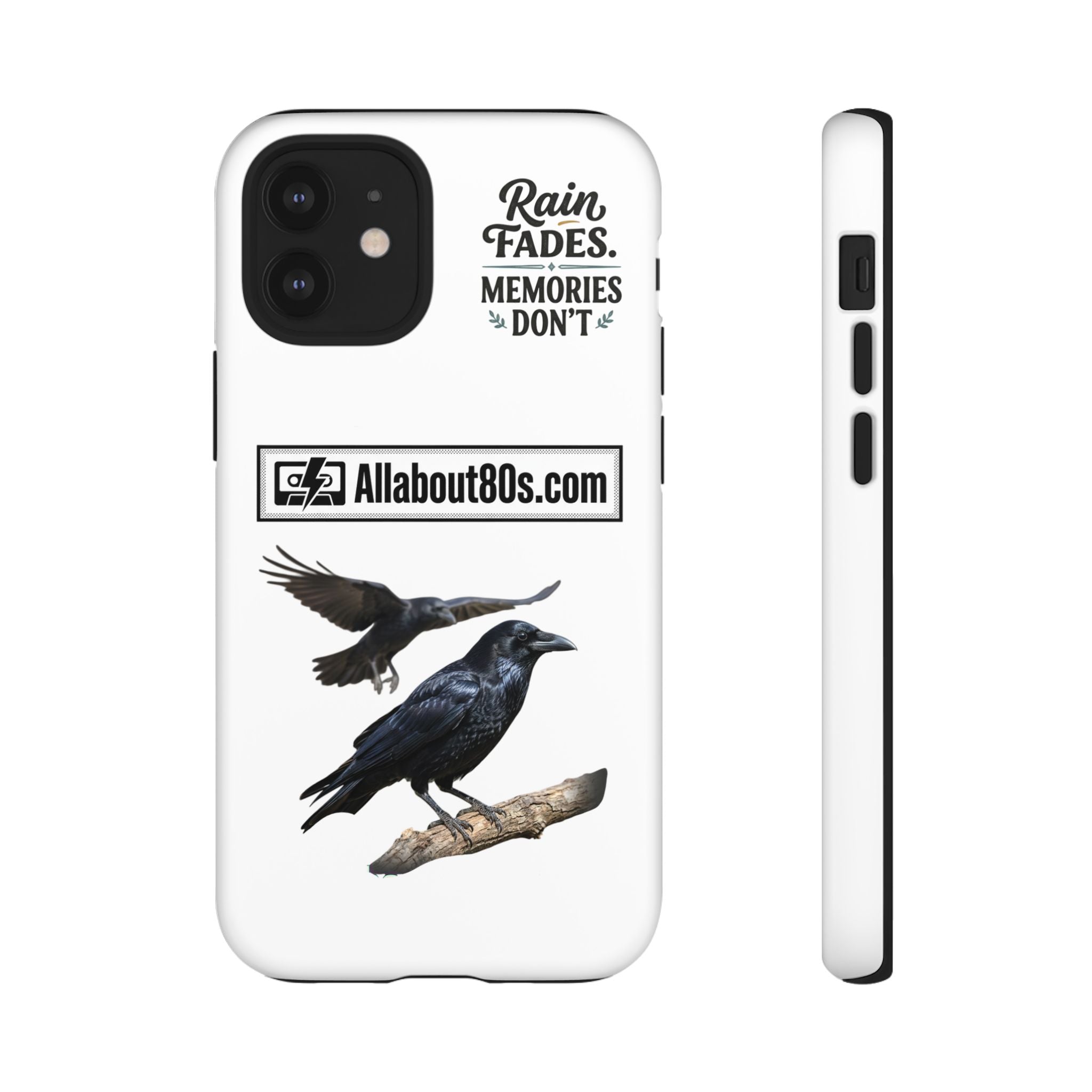 Raven Flight Phone Case — Protective iPhone Case with Black Crow Design