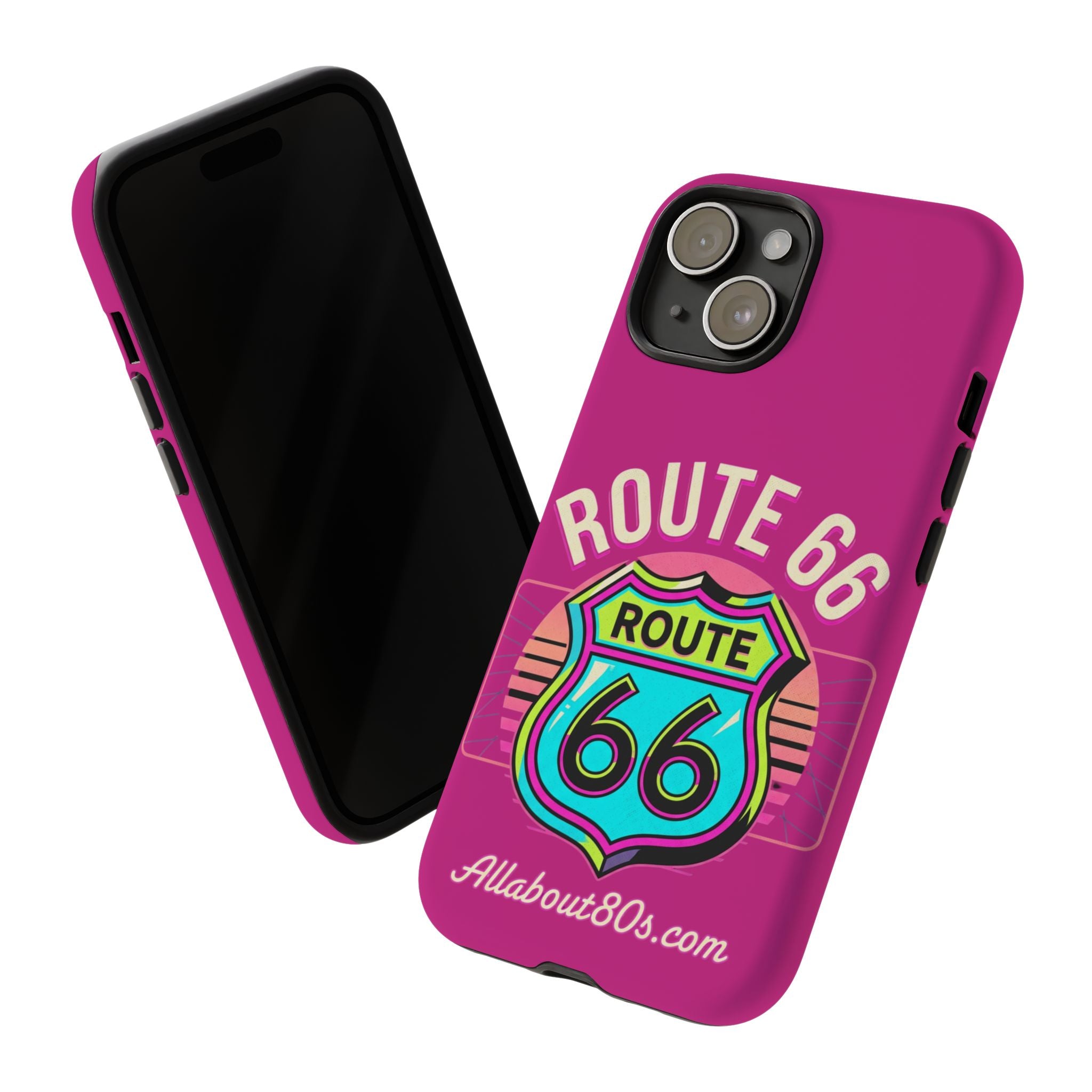 Route 66 Phone Case — Retro Neon Road Trip iPhone Cover
