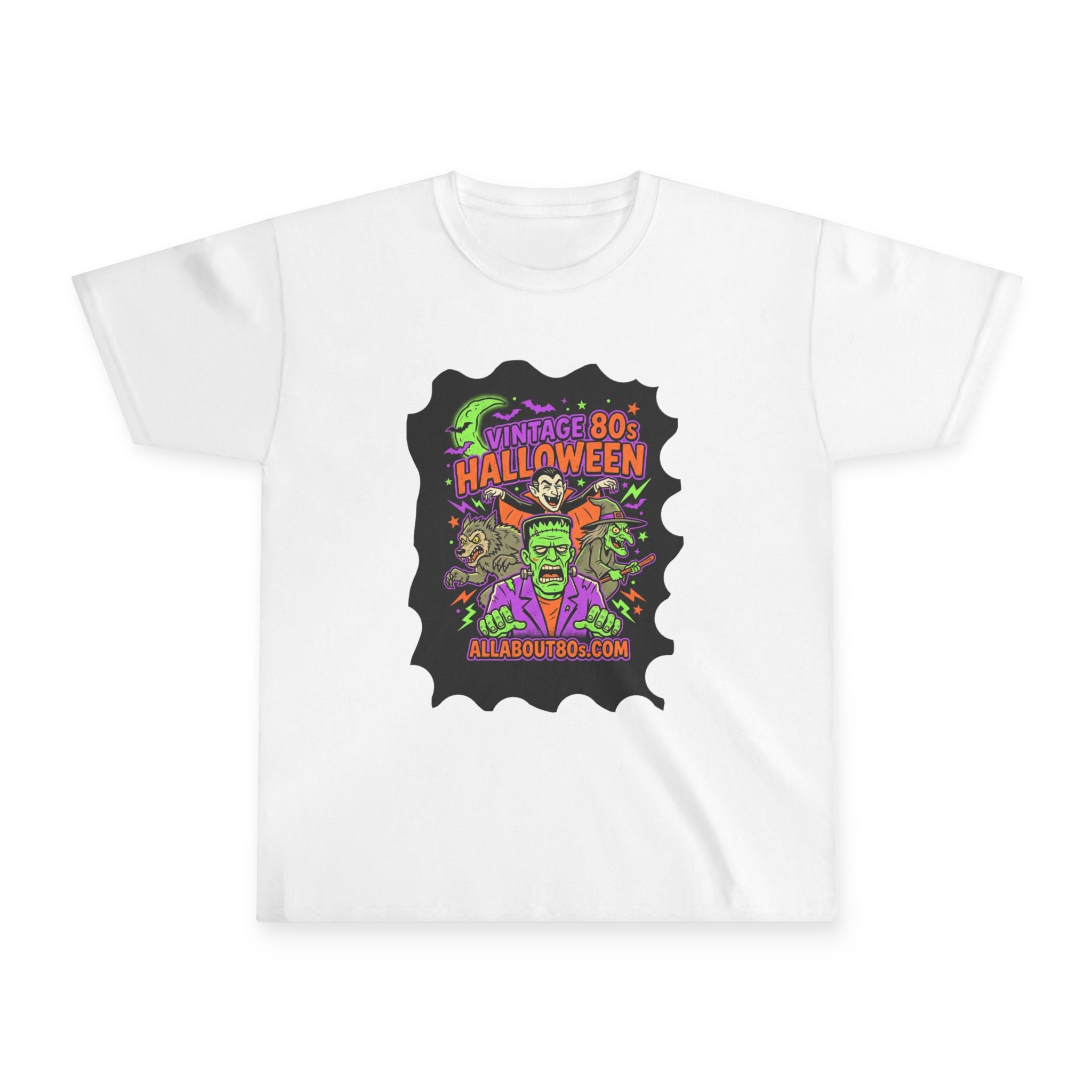 Youth Tee — Vintage 80s Halloween Monster Graphic