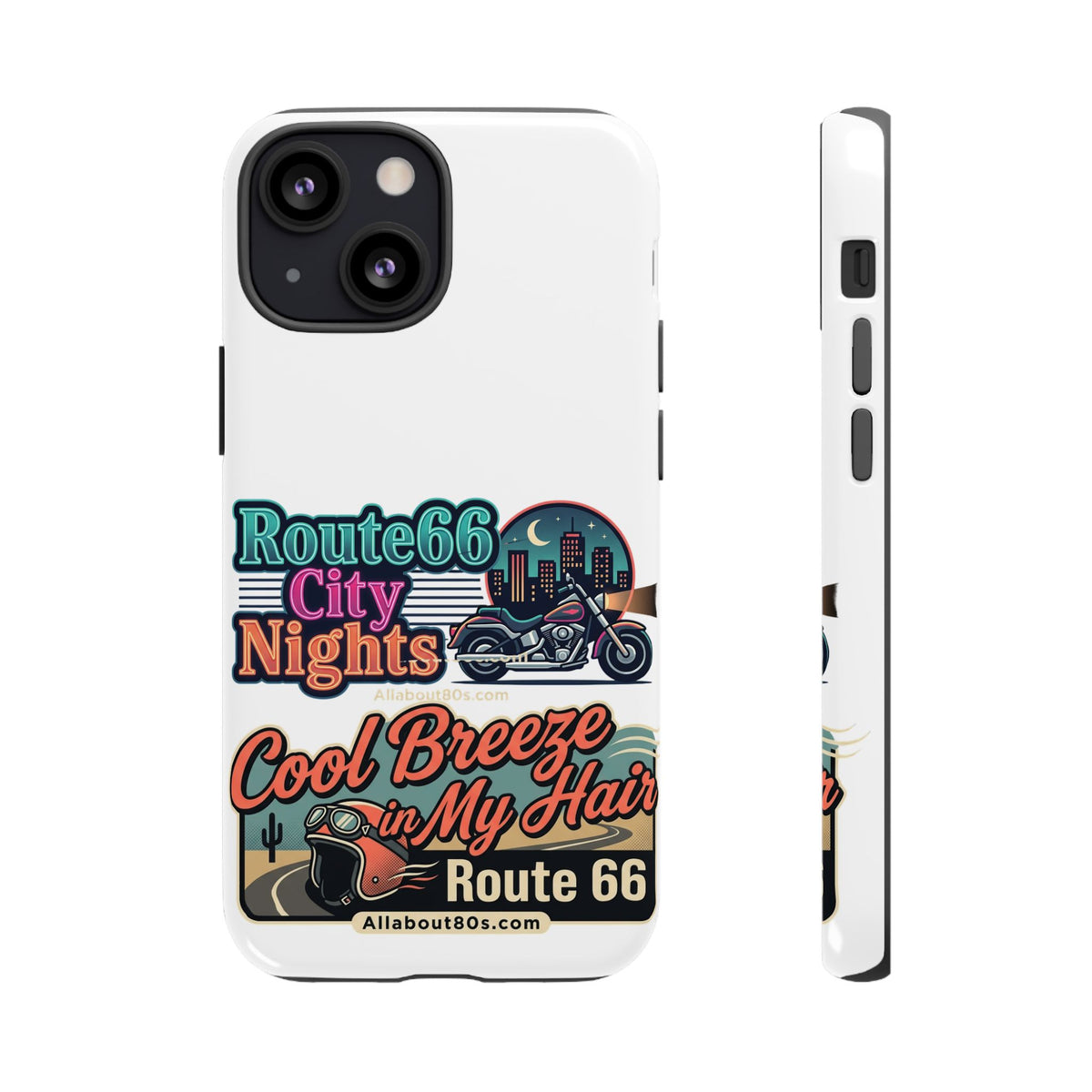 Phone Case — Route 66 City Nights Motorcycle Design