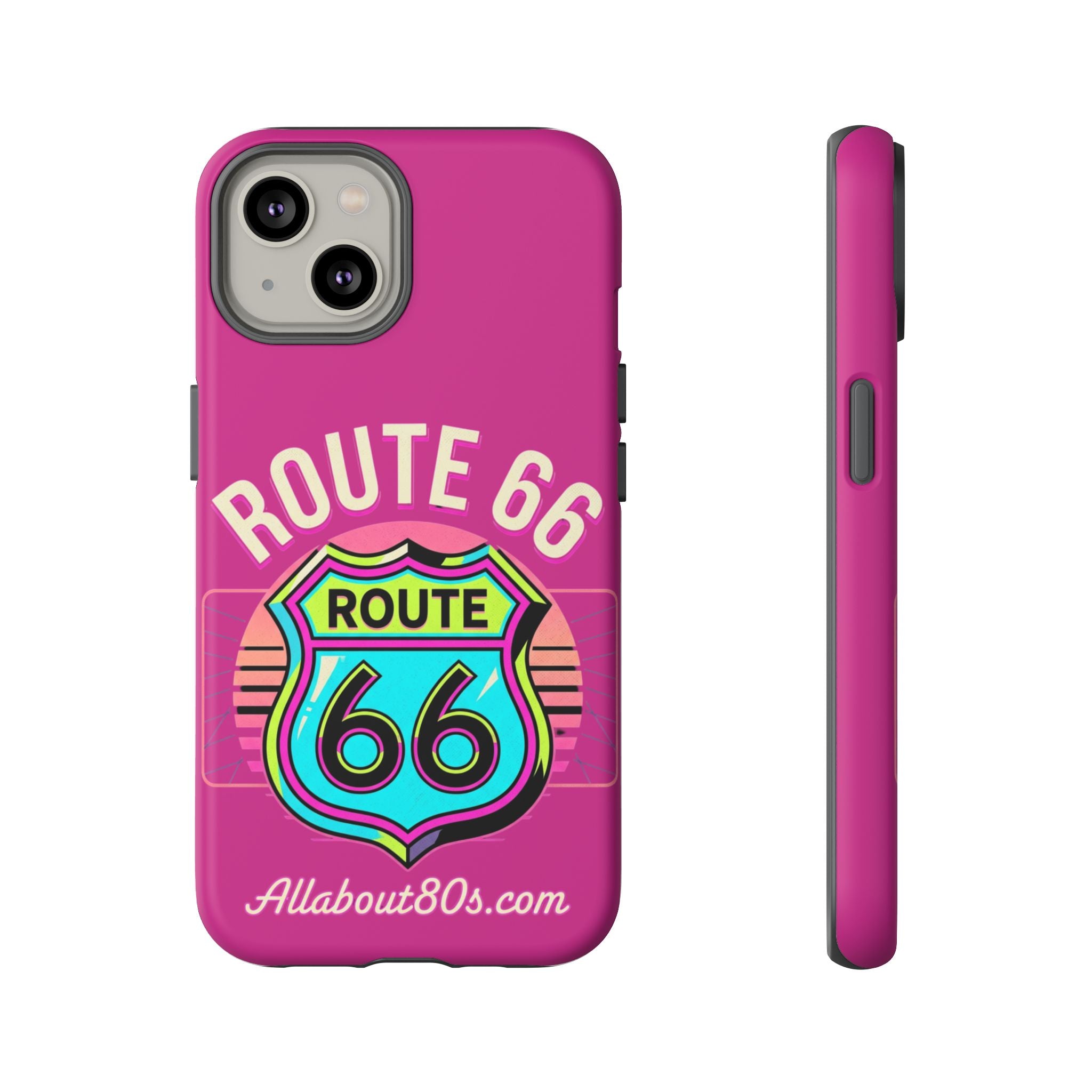 Route 66 Phone Case — Retro Neon Road Trip iPhone Cover