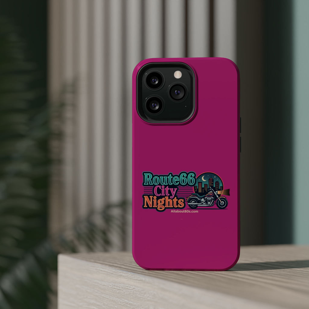 Phone Case — 'Route 66 City Nights' Magnetic Impact-Resistant Case