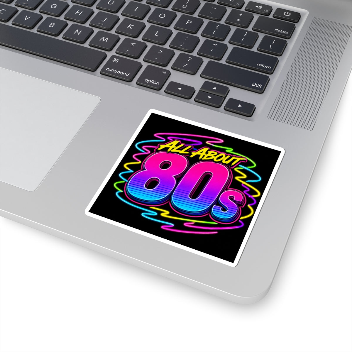 Kiss-Cut Sticker — All About 80s Neon Retro Design