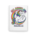 All About 80s Rainbow Unicorn Spiral Notebook — Retro 80s Journal for Fans & Gift