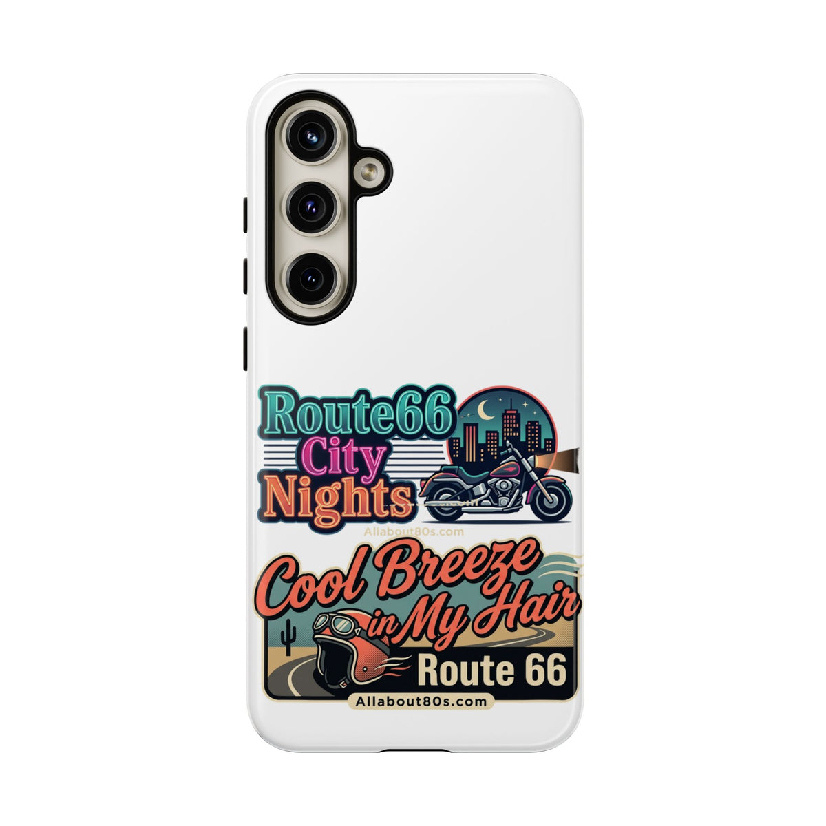 Phone Case — Route 66 City Nights Motorcycle Design
