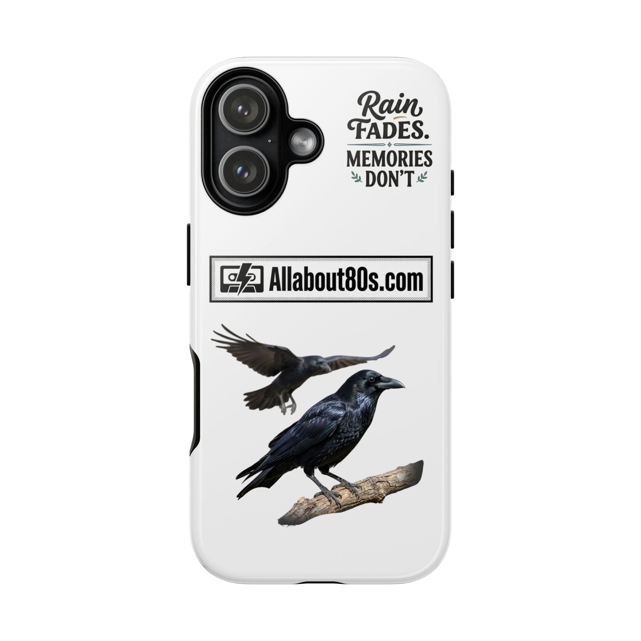 Raven Flight Phone Case — Protective iPhone Case with Black Crow Design