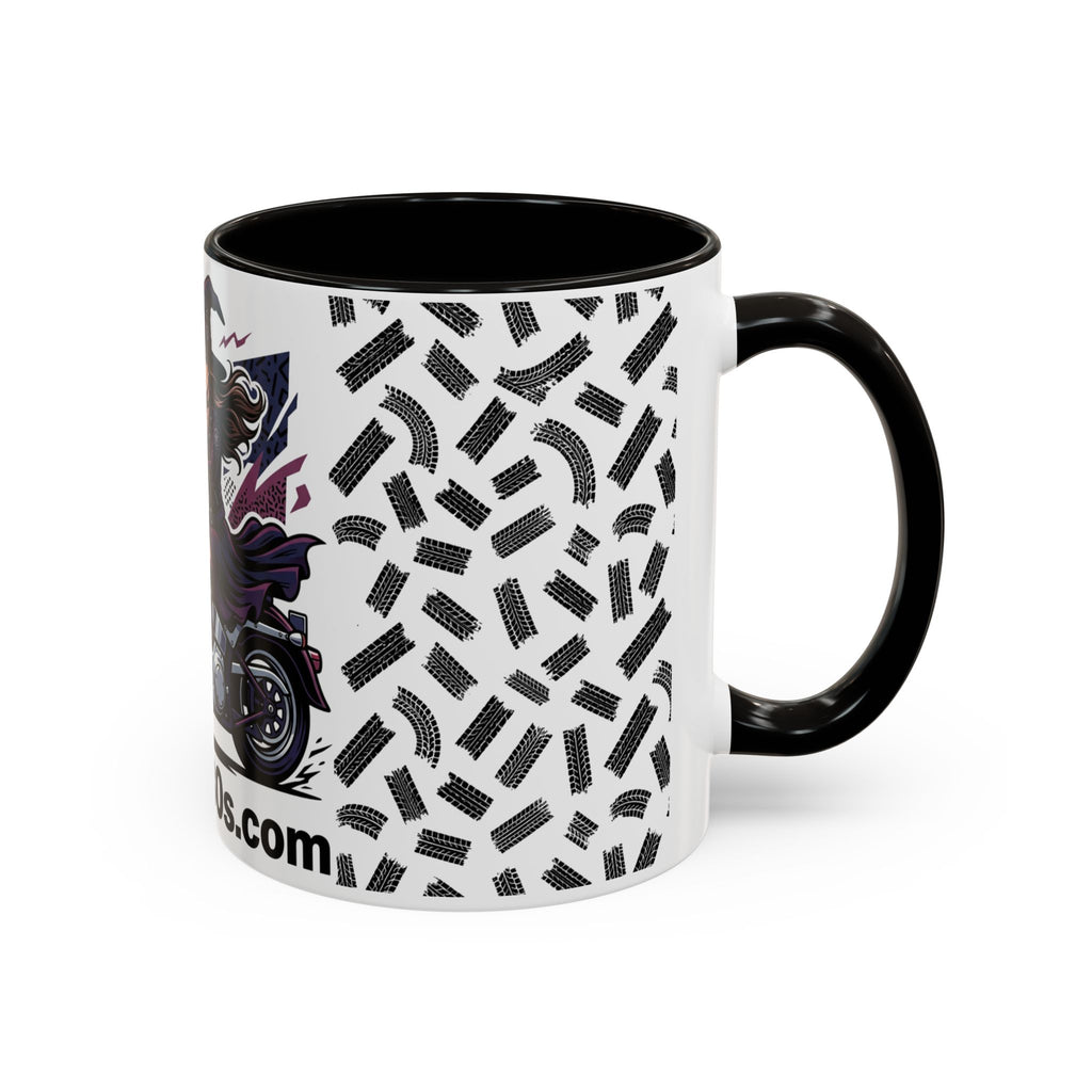 Witch Rider Coffee Mug — Halloween Motorcycle Witch 11oz/15oz