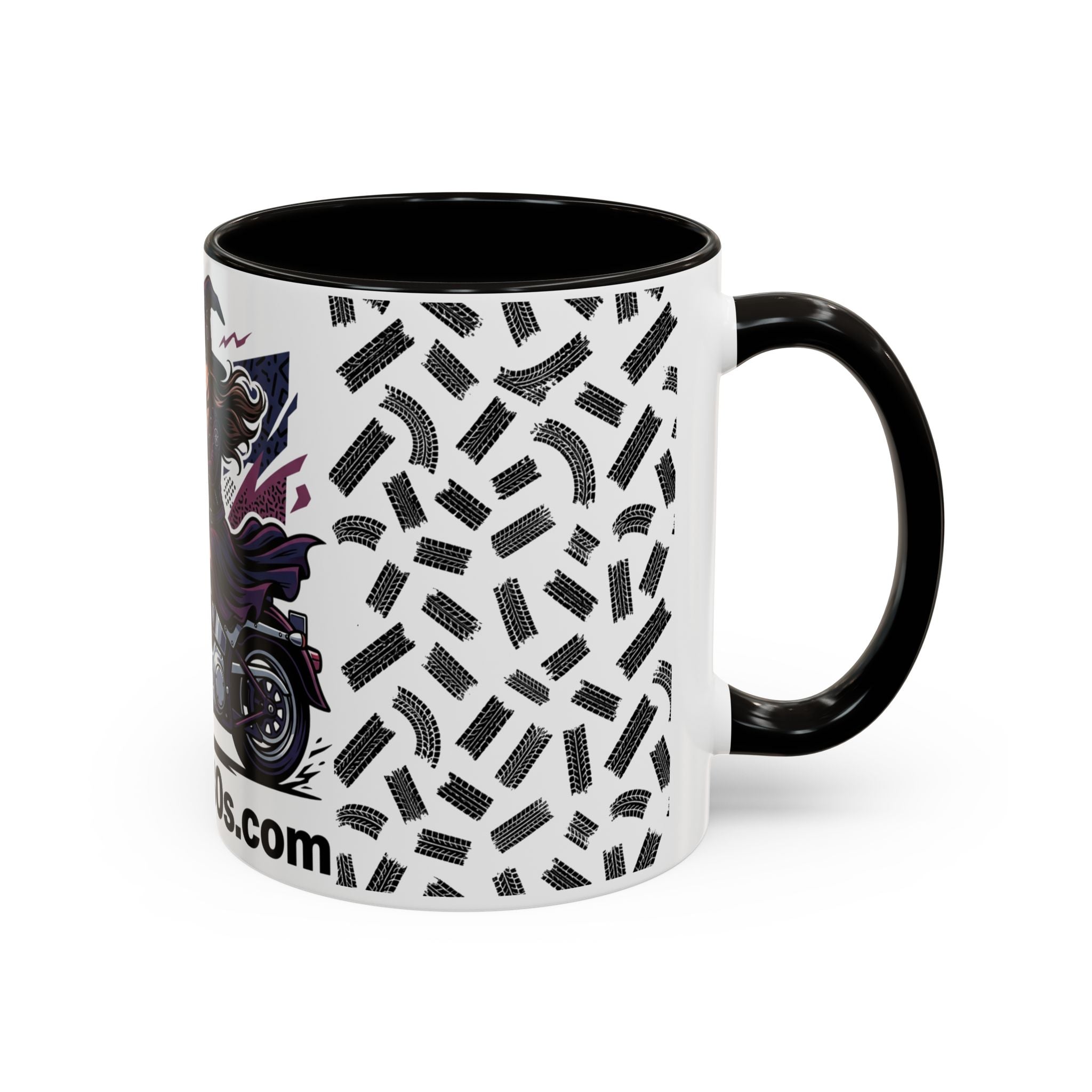 Witch Rider Coffee Mug — Halloween Motorcycle Witch 11oz/15oz
