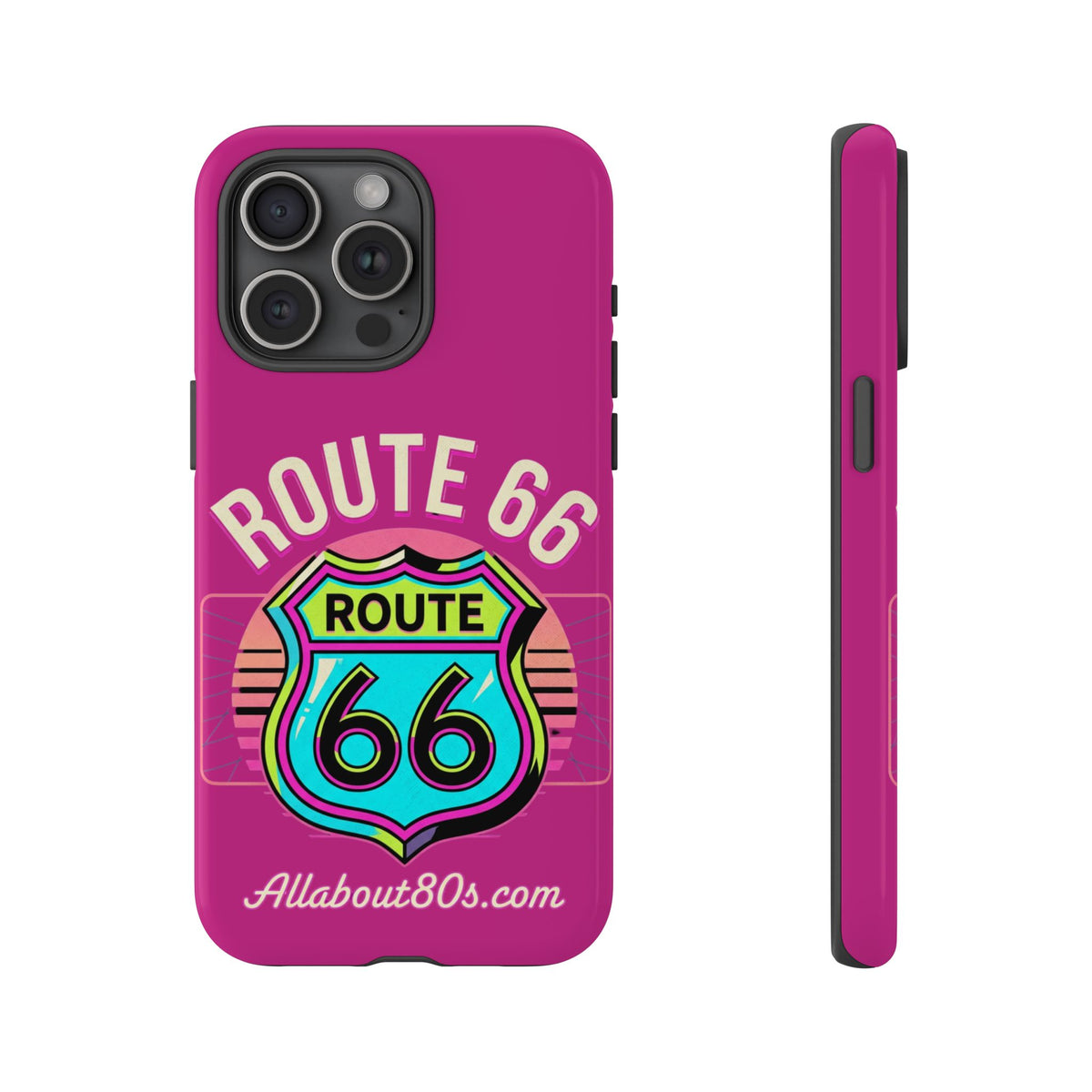 Route 66 Phone Case — Retro Neon Road Trip iPhone Cover