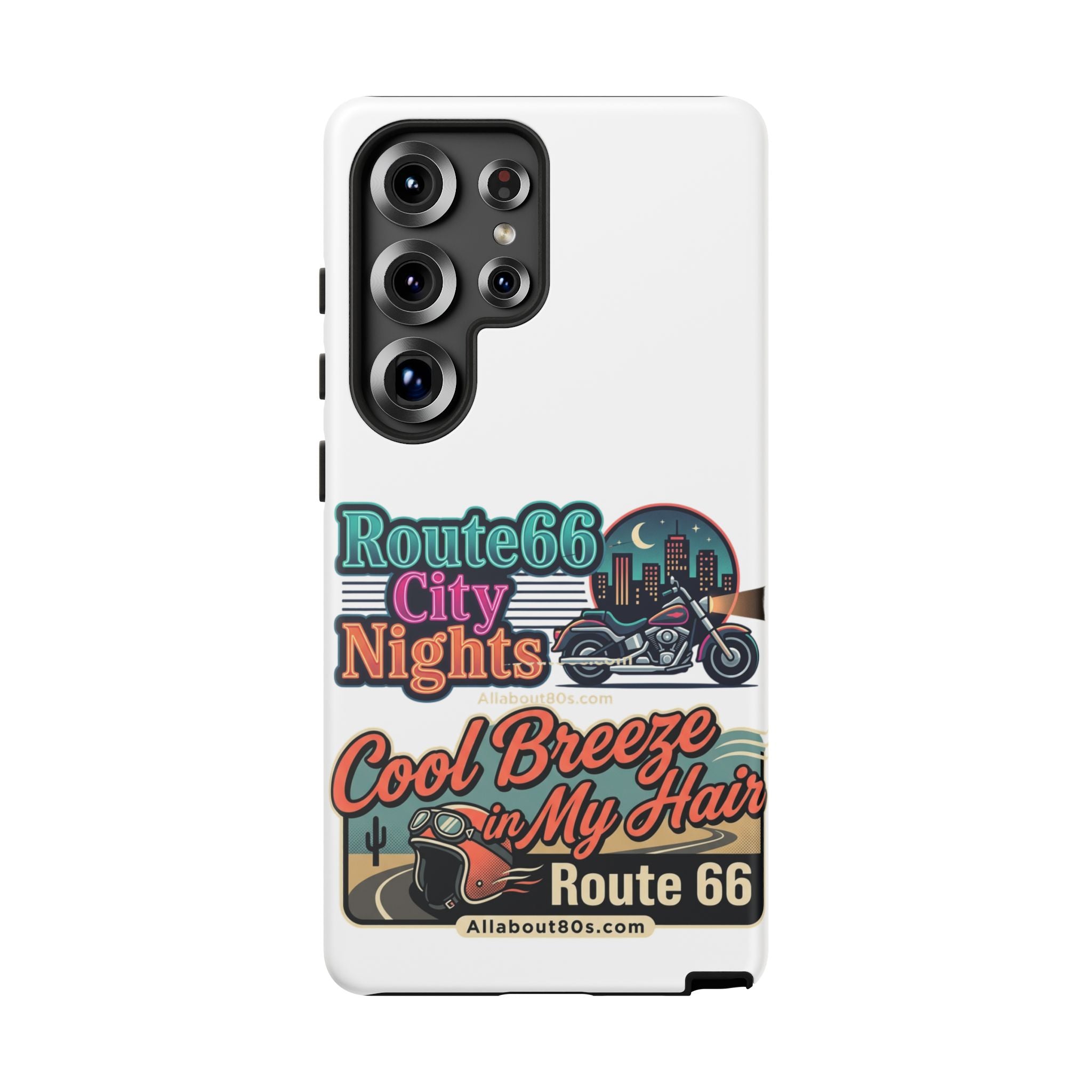 Phone Case — Route 66 City Nights Motorcycle Design