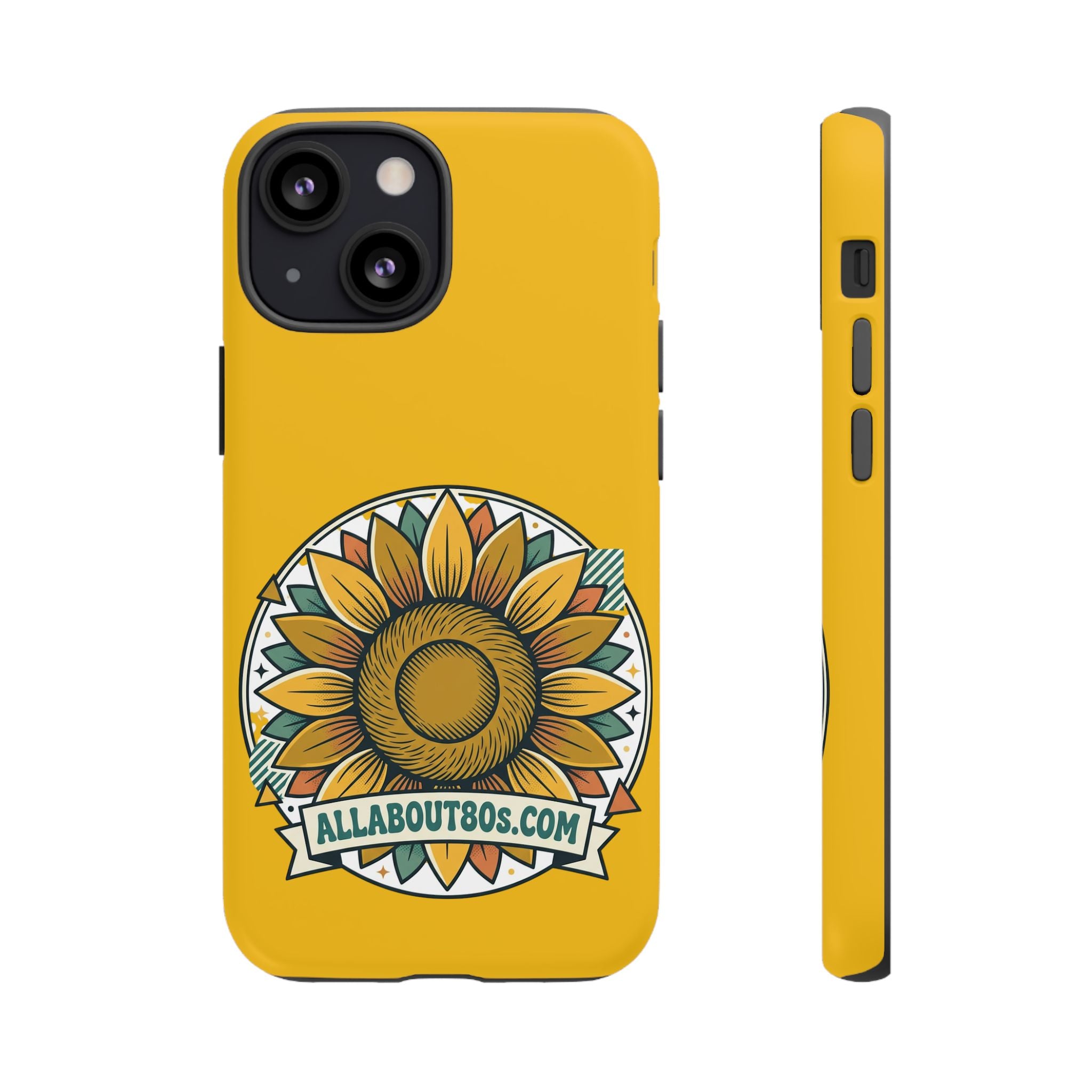 Sunflower Logo Phone Case — AllAbout80s.com Yellow Protective Cover