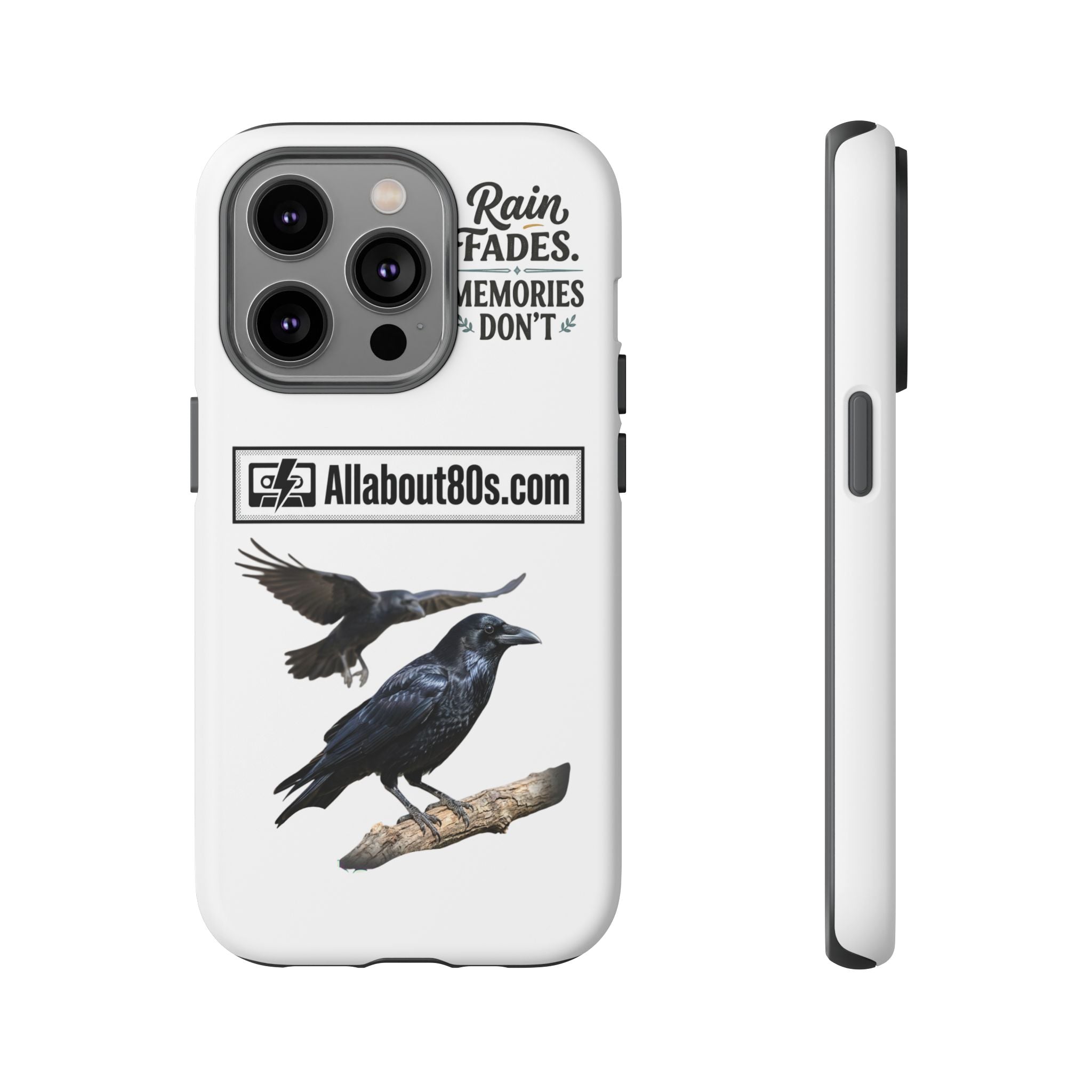 Raven Flight Phone Case — Protective iPhone Case with Black Crow Design