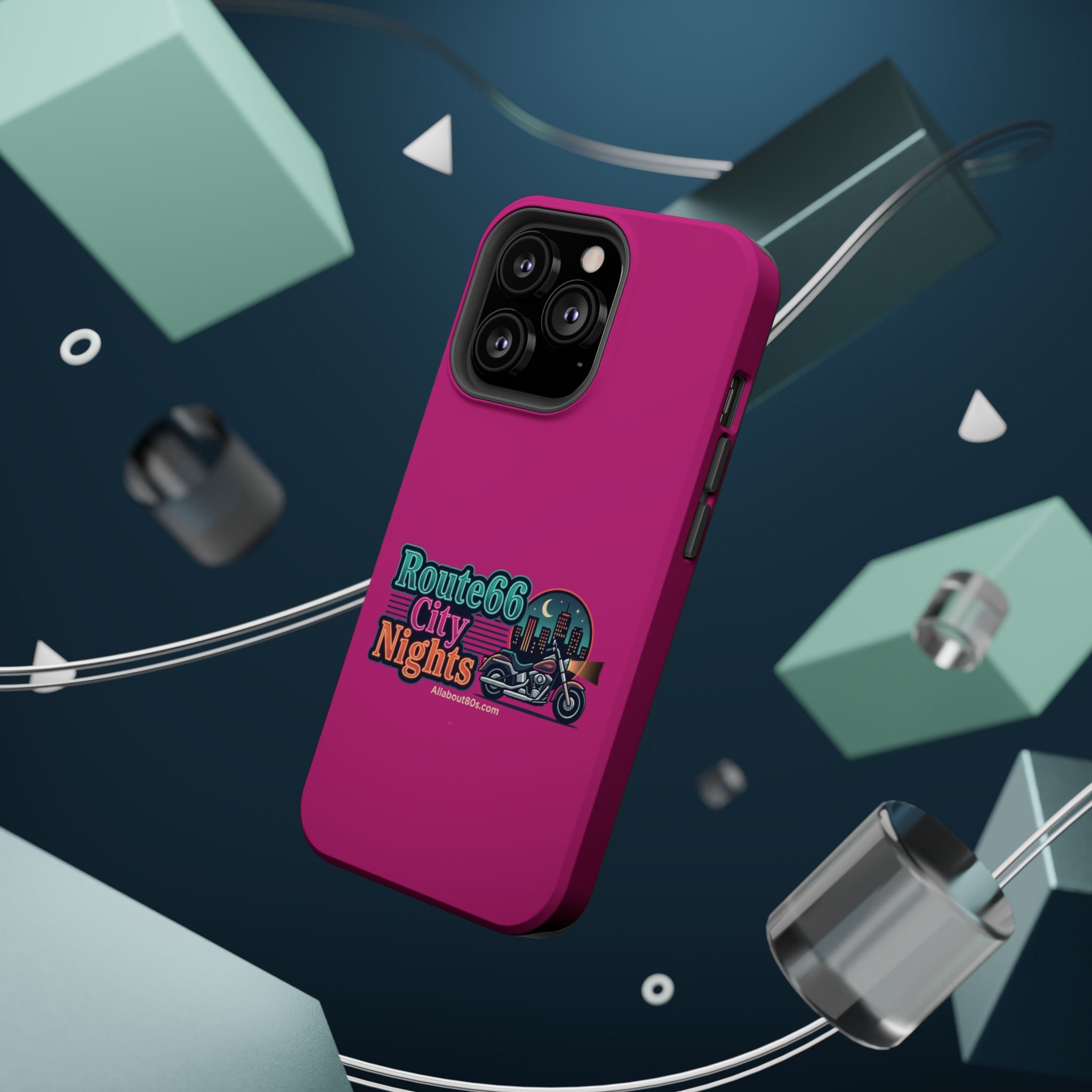 Phone Case — 'Route 66 City Nights' Magnetic Impact-Resistant Case