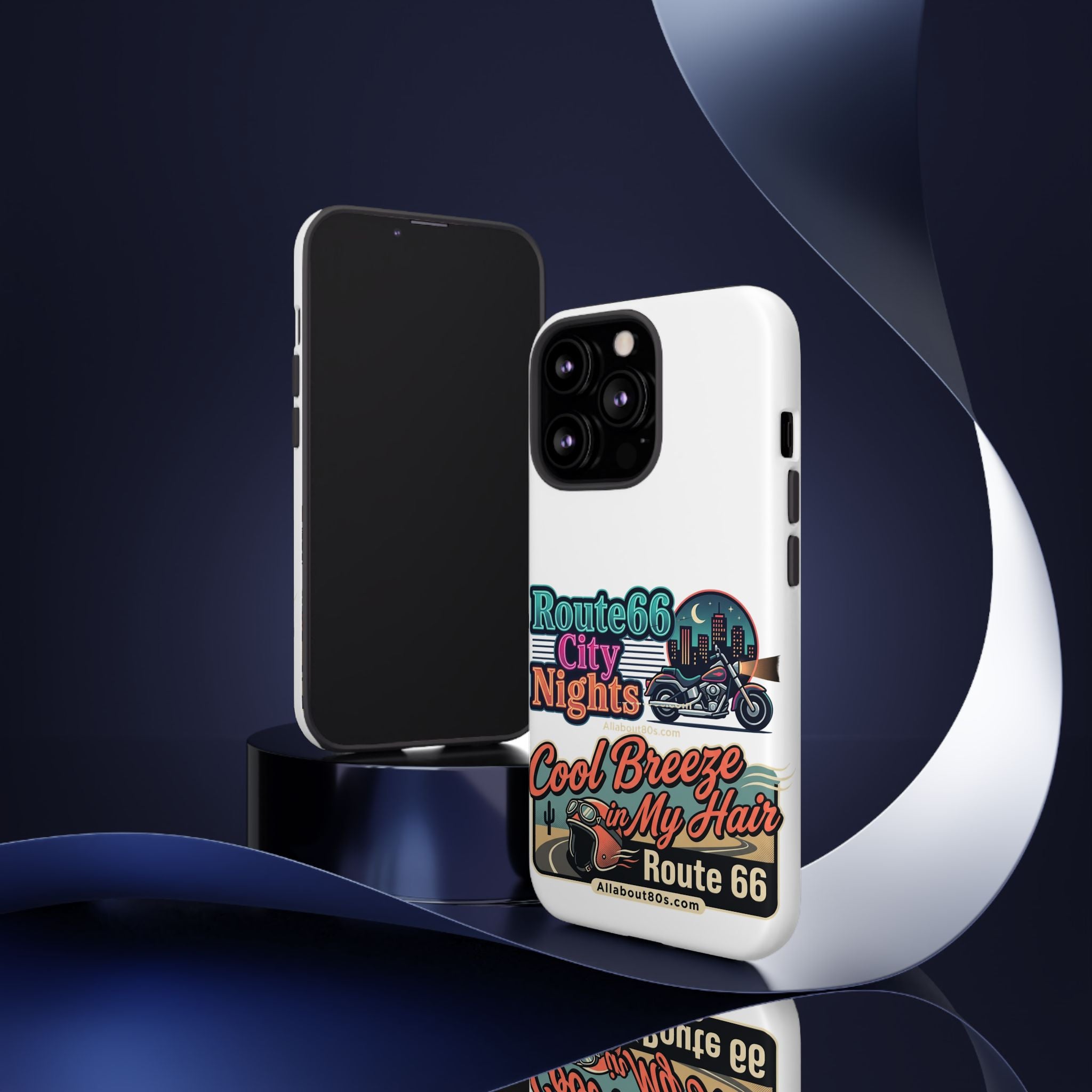 Phone Case — Route 66 City Nights Motorcycle Design