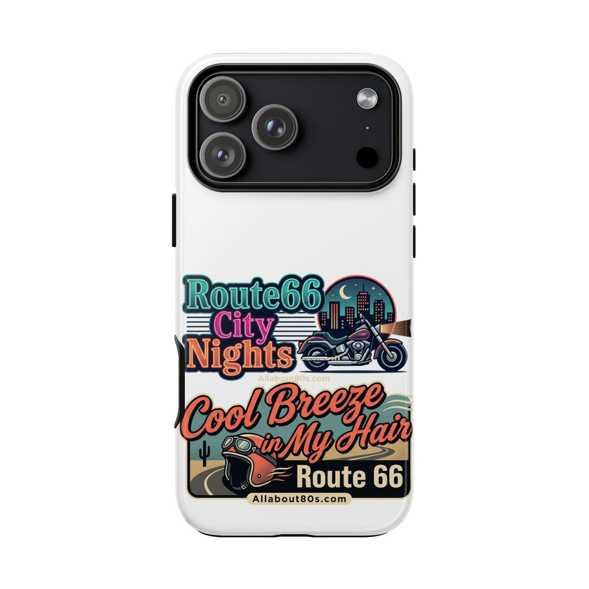 Phone Case — Route 66 City Nights Motorcycle Design