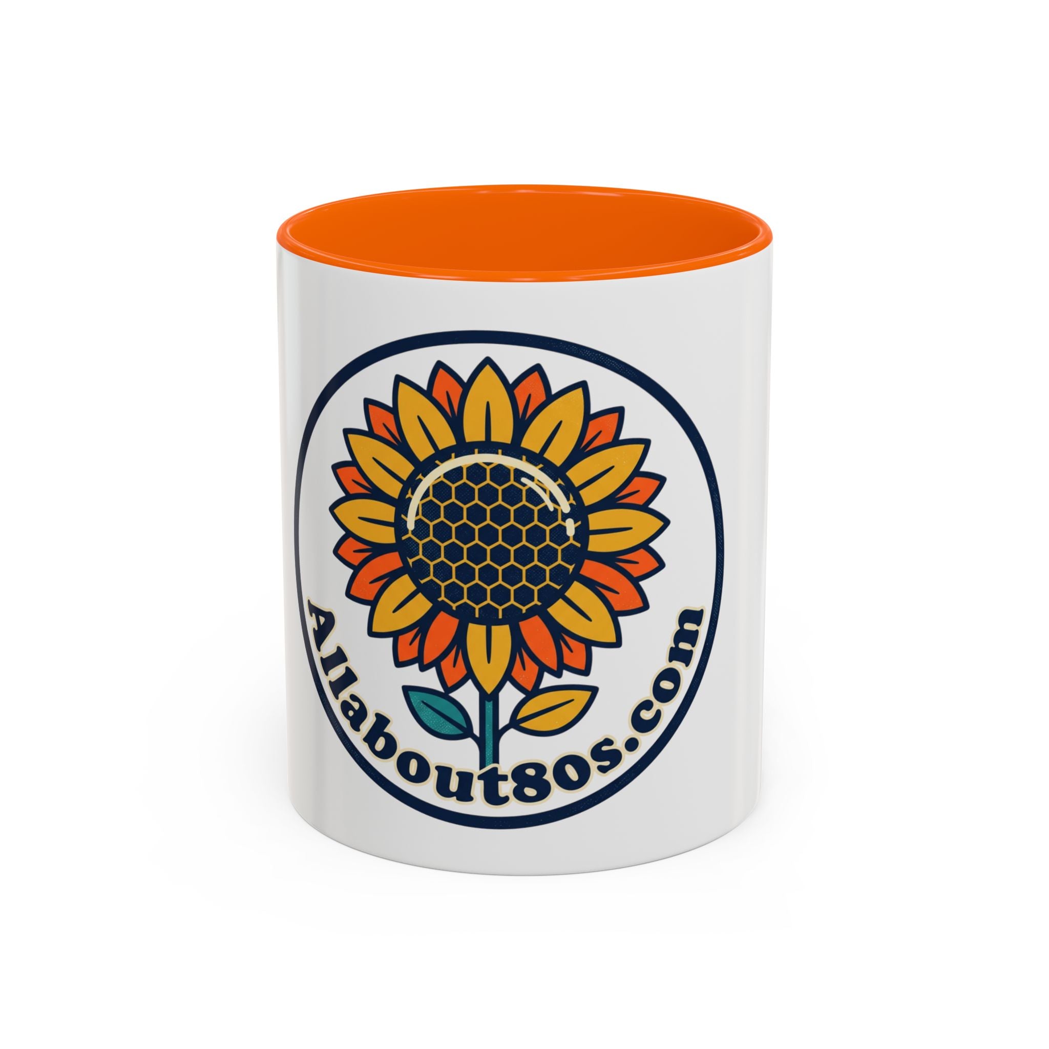 AllAbout80s Sunflower Accent Coffee Mug (11/15oz)