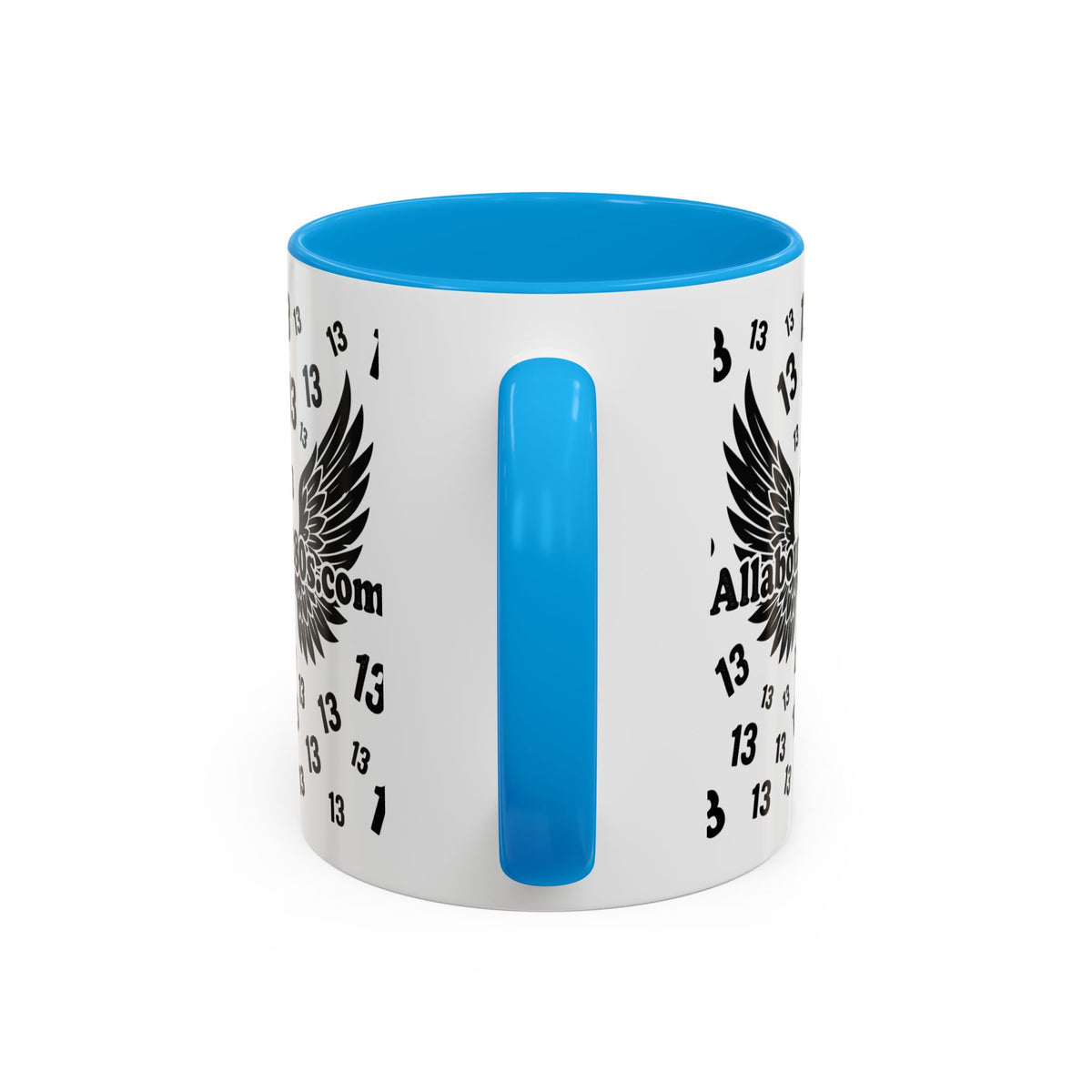 Number 13 Accent Mug — Bold Sports-Style Ceramic Coffee Cup (11oz/15oz)