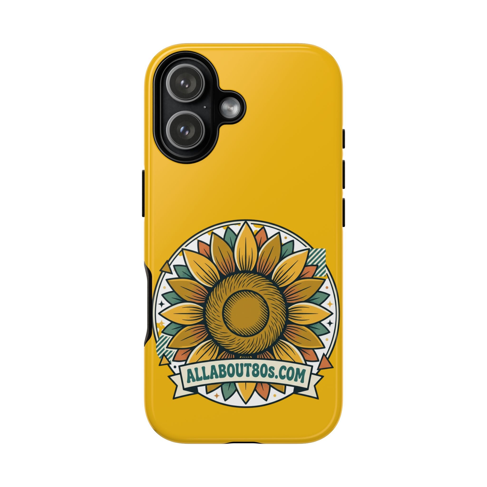 Sunflower Logo Phone Case — AllAbout80s.com Yellow Protective Cover