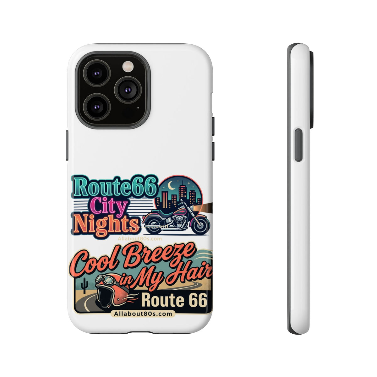Phone Case — Route 66 City Nights Motorcycle Design