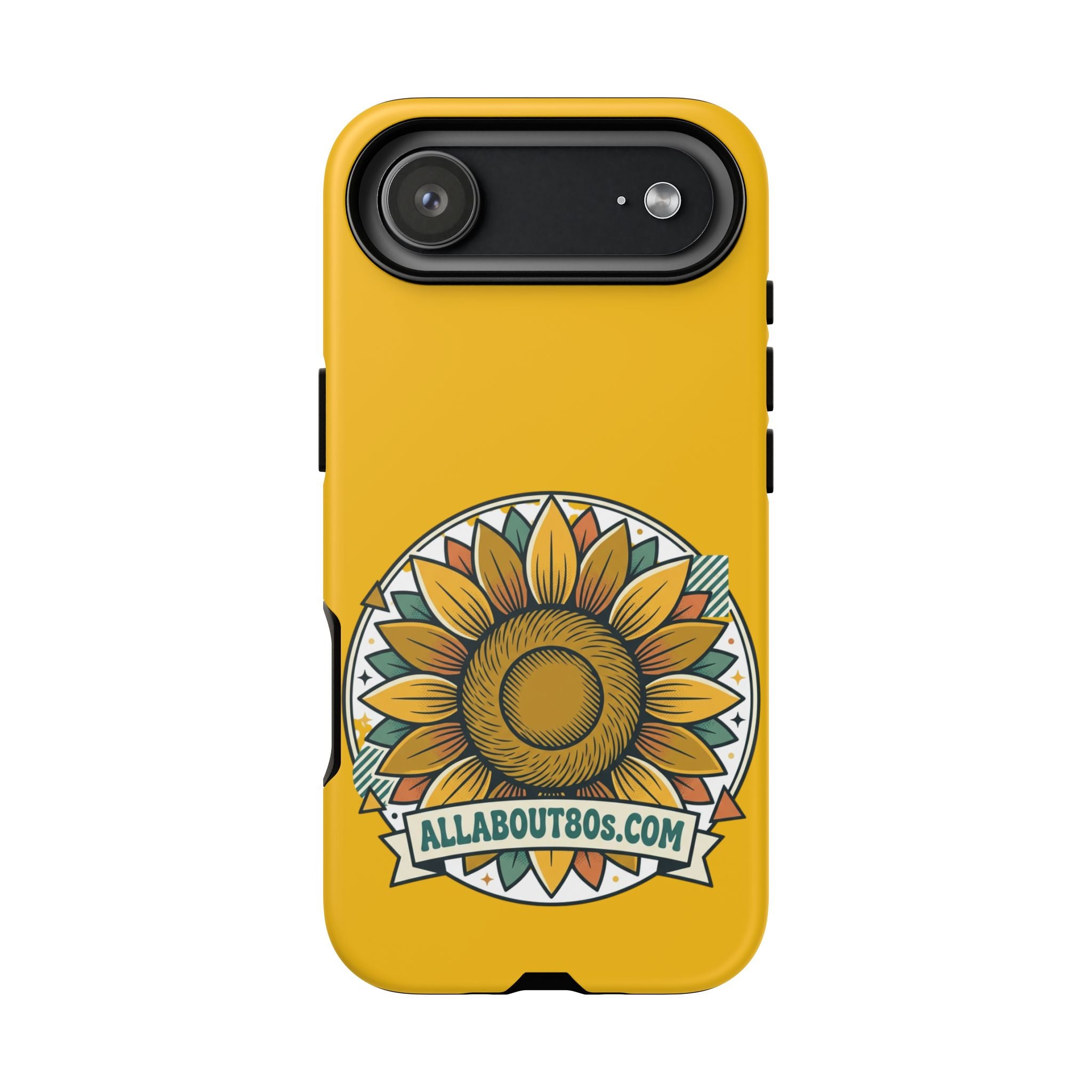 Sunflower Logo Phone Case — AllAbout80s.com Yellow Protective Cover