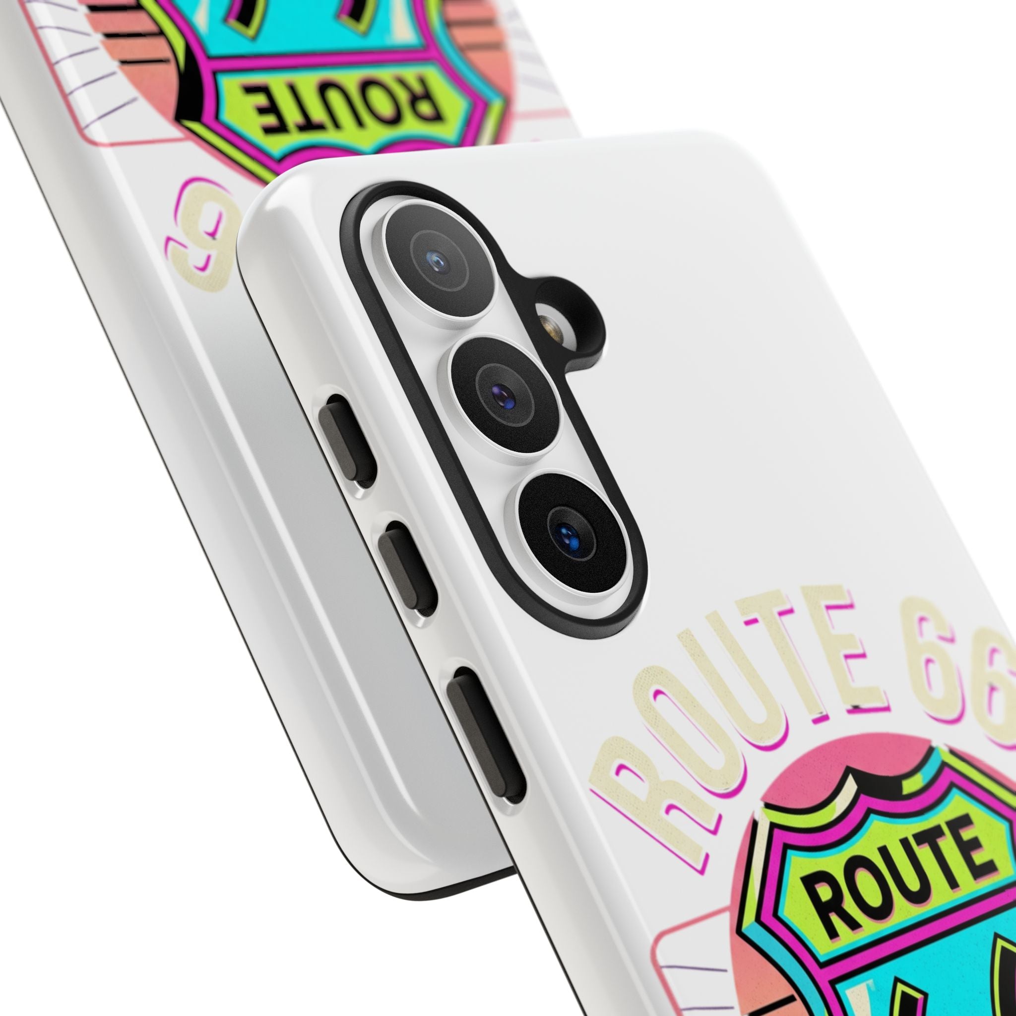 Route 66 Neon Phone Case — Retro Road Trip iPhone Cover