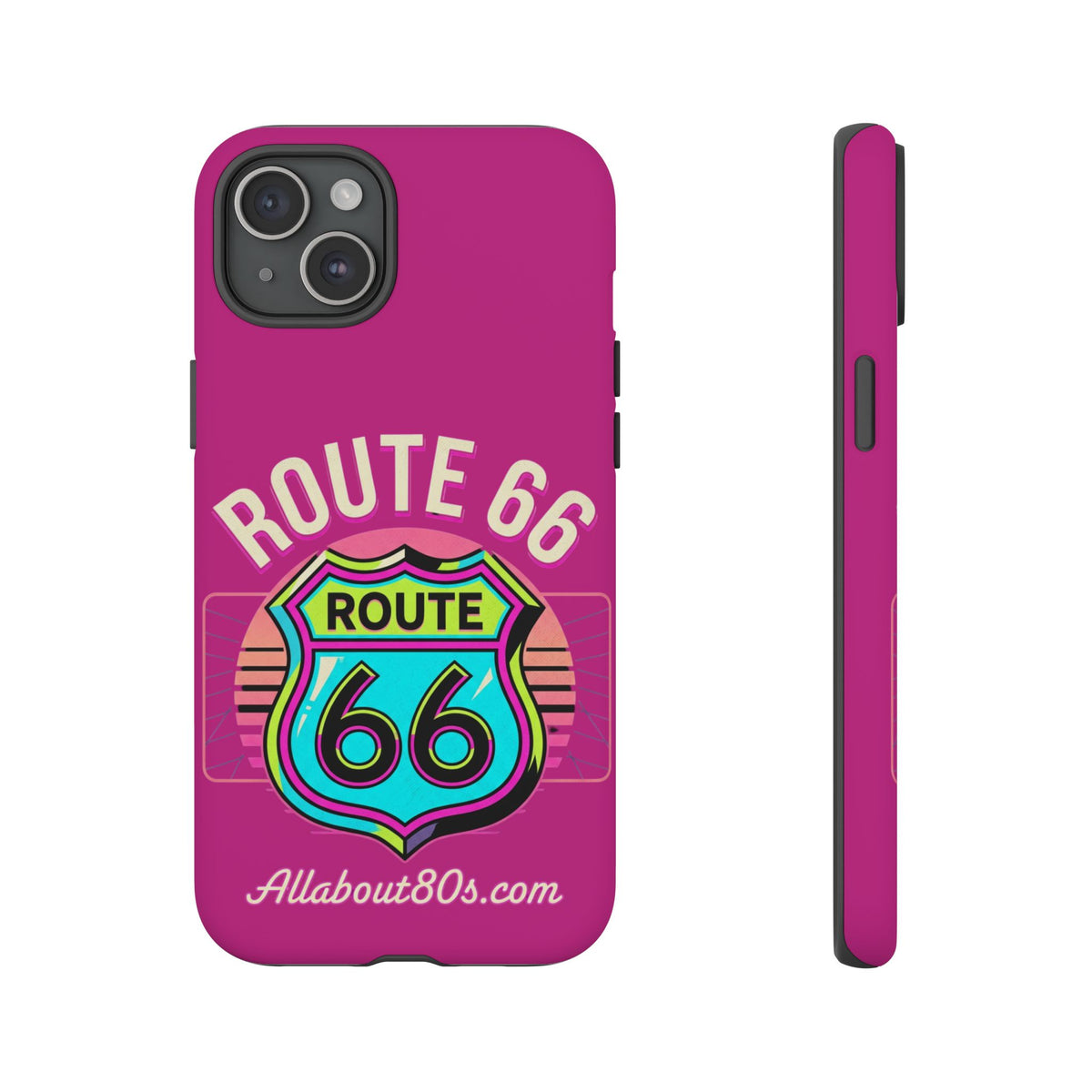 Route 66 Phone Case — Retro Neon Road Trip iPhone Cover