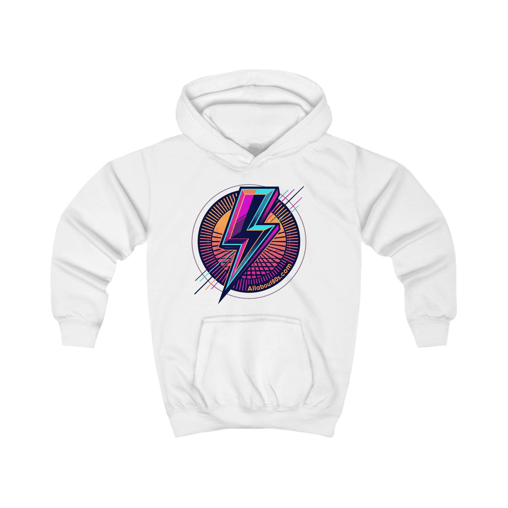 Kids Hoodie - Retro Lightning Bolt Graphic Hooded Sweatshirt for Boys & Girls