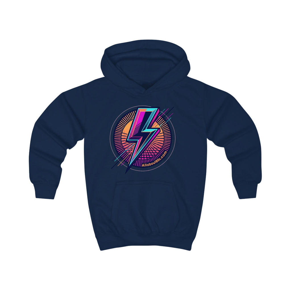 Kids Hoodie - Retro Lightning Bolt Graphic Hooded Sweatshirt for Boys & Girls