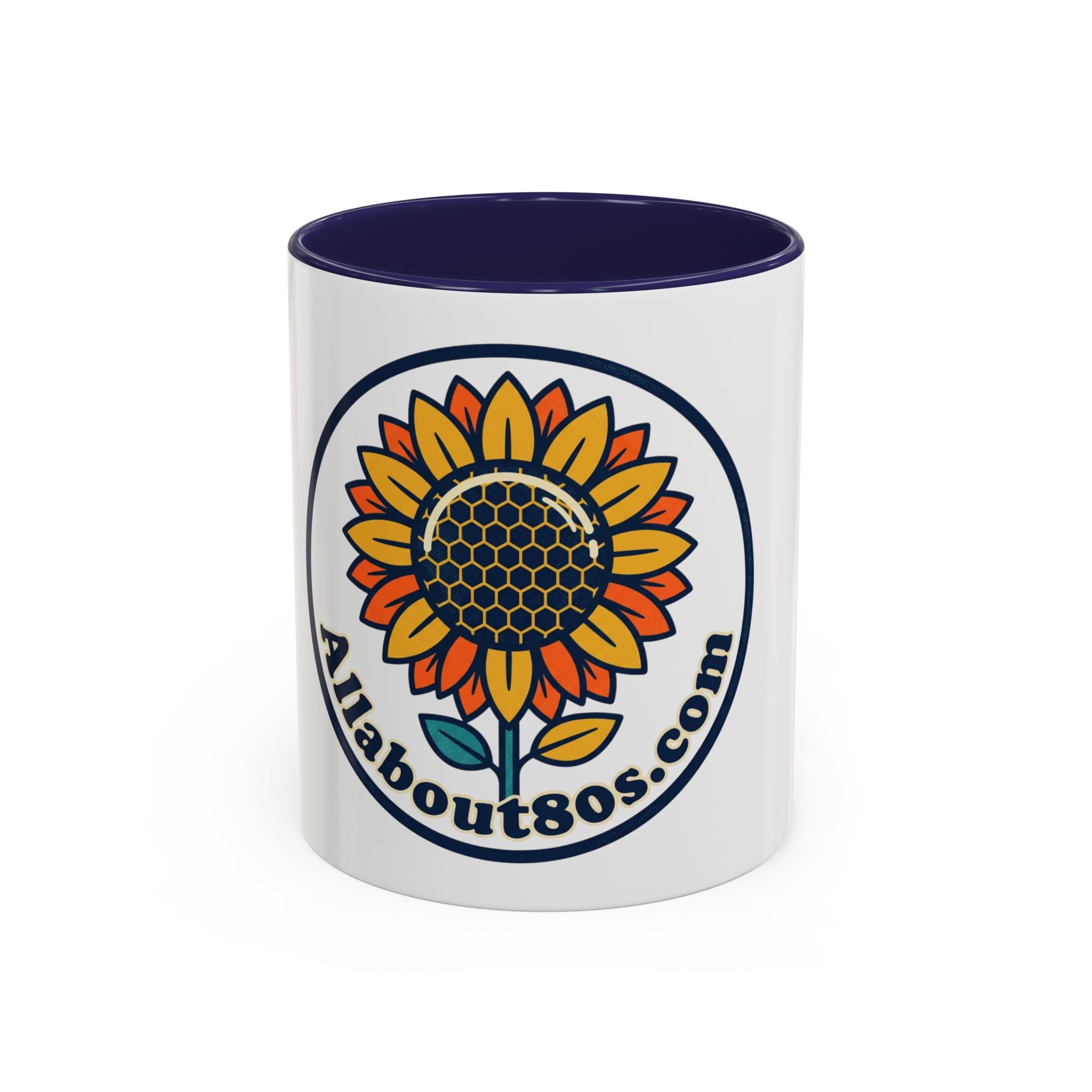 AllAbout80s Sunflower Accent Coffee Mug (11/15oz)