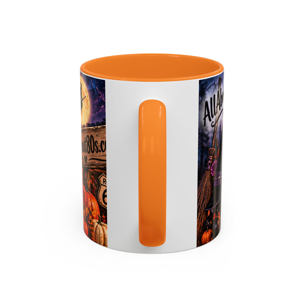 Halloween Witch Scene Coffee Mug — AllAbout80s.com Pumpkin & Moon 11oz/15oz